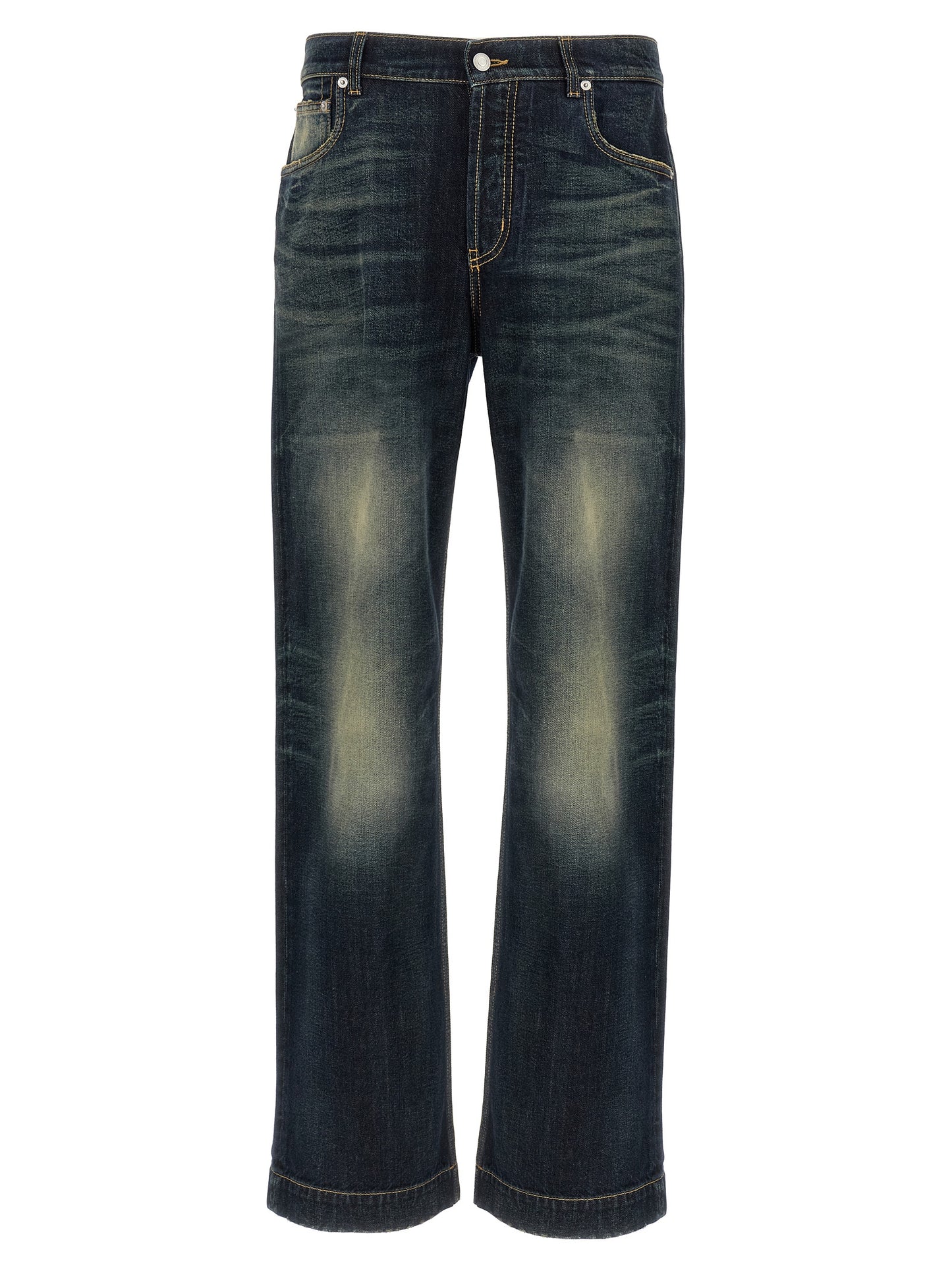 Alexander McQueen Blue Cotton Jeans Denim