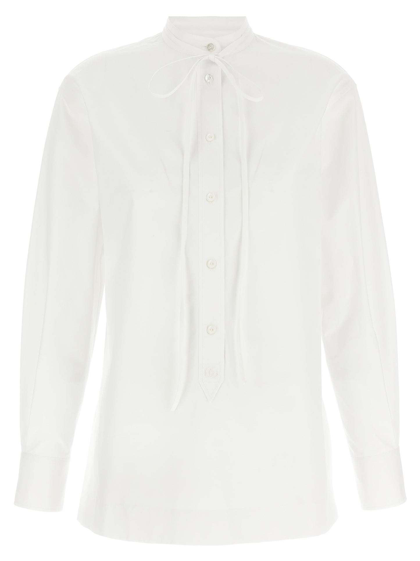 Gucci White Cotton Blouse