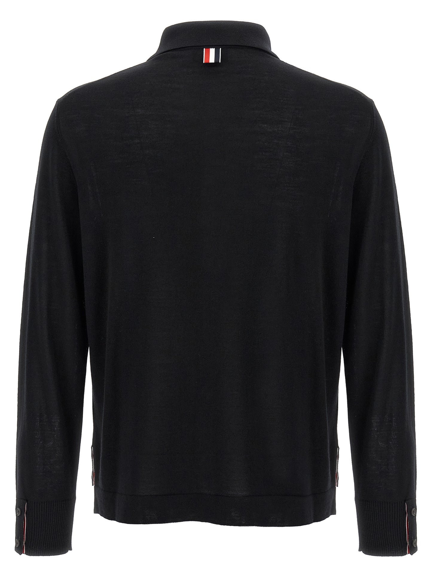 Thom Browne Black Virgin Wool Cardigan