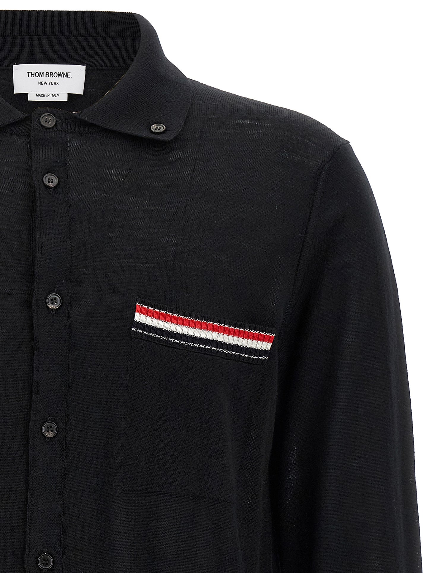 Thom Browne Black Virgin Wool Cardigan