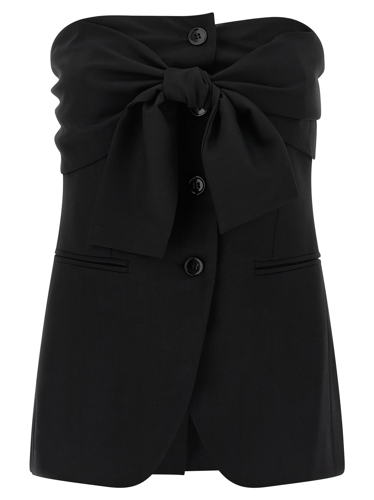 Max Mara Black Virgin Wool Tank Tops