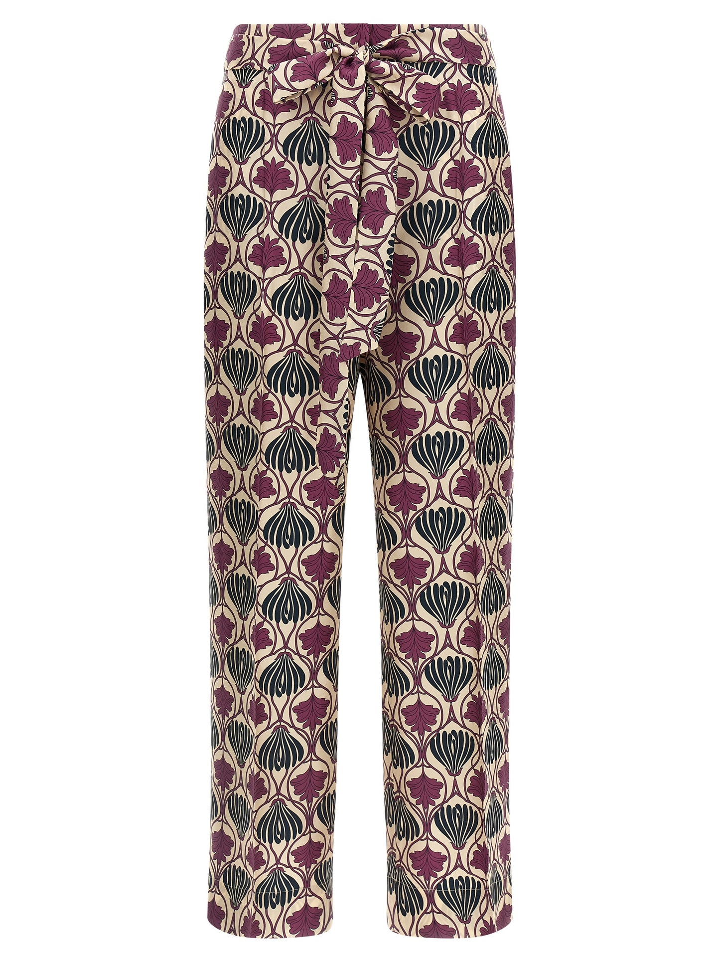 Max Mara Purple Silk Casual Pants
