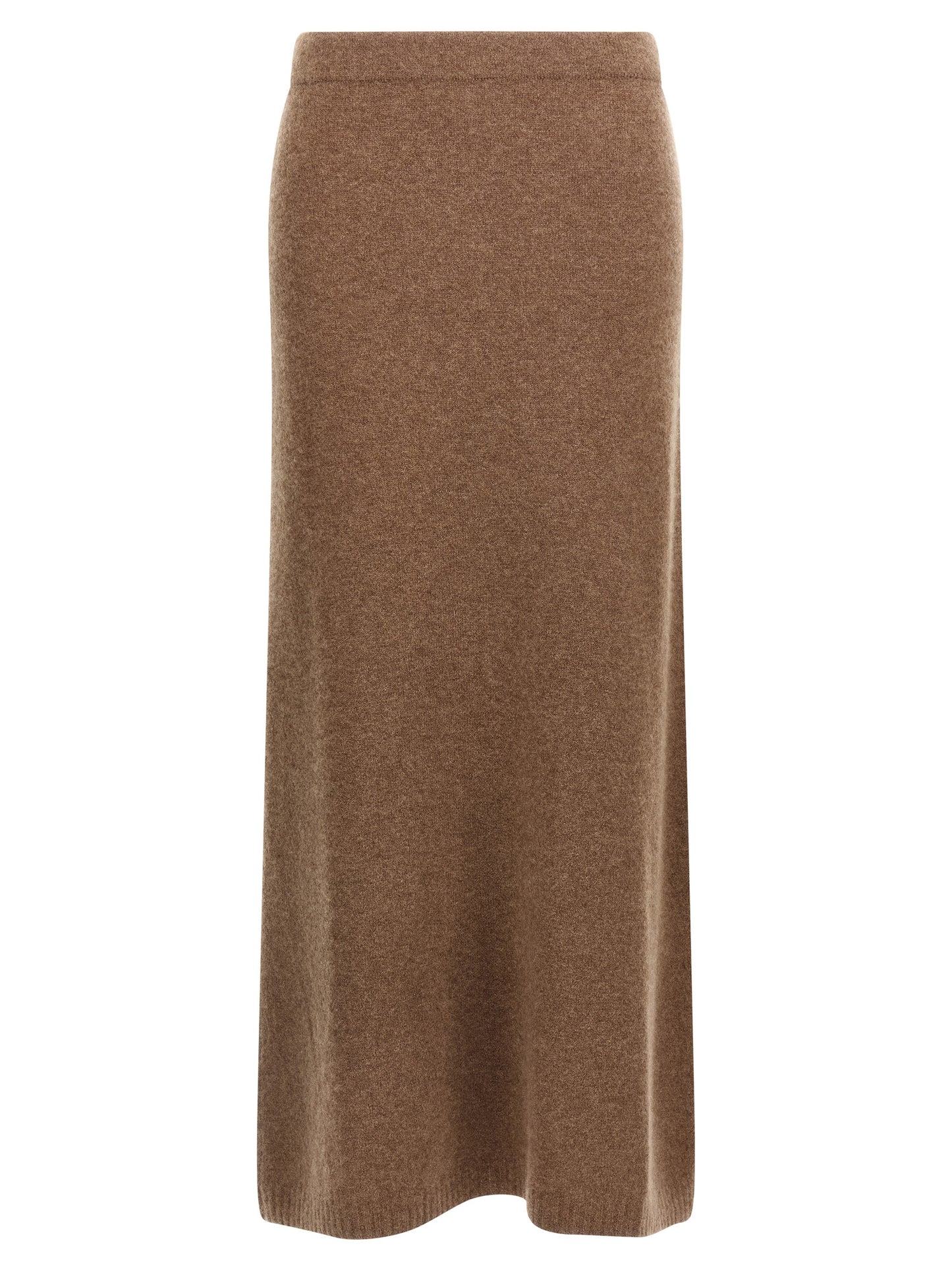 Max Mara Gray Cashmere Midi Skirt