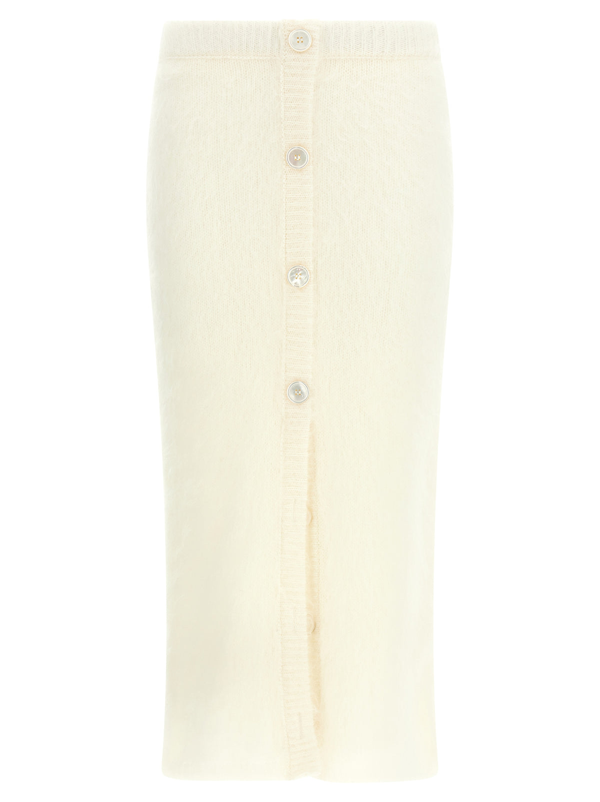 Alessandra Rich White Other Fibres Midi Skirt