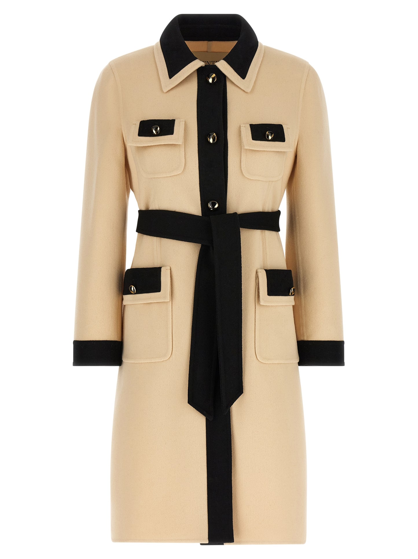 Valentino Garavani Beige Virgin Wool Coat