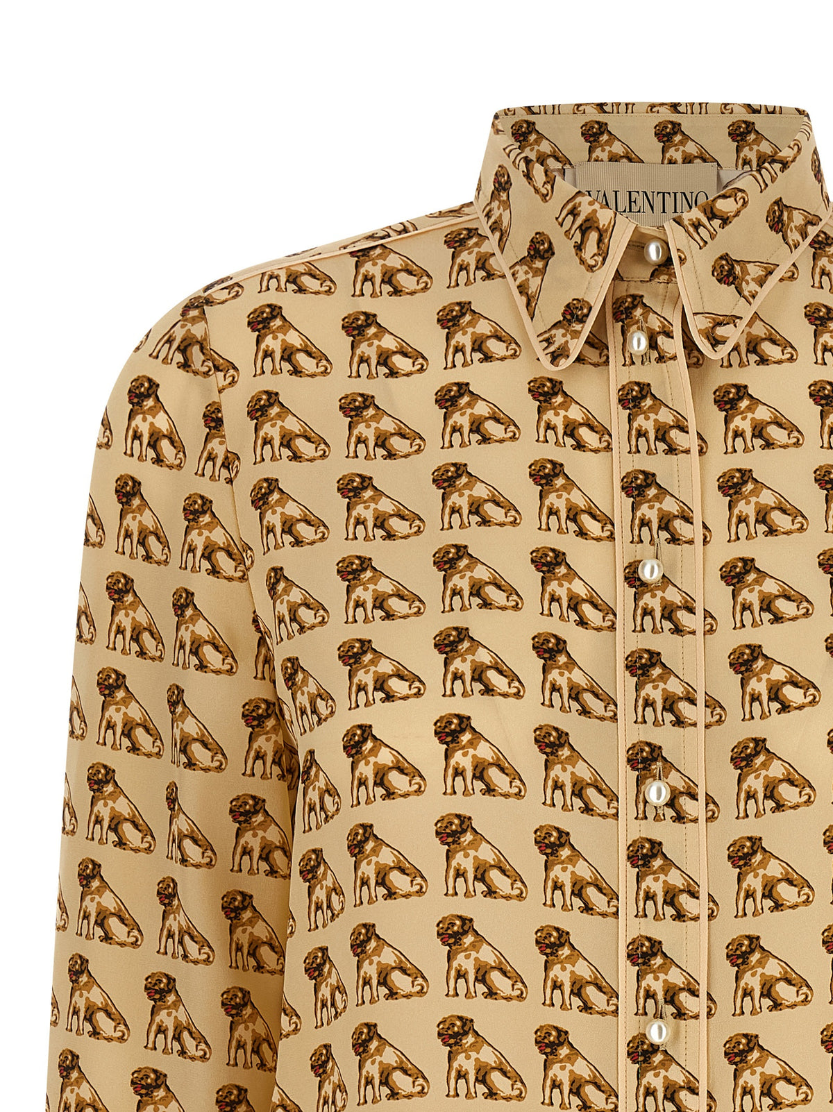 Valentino Garavani Beige Silk Blouse