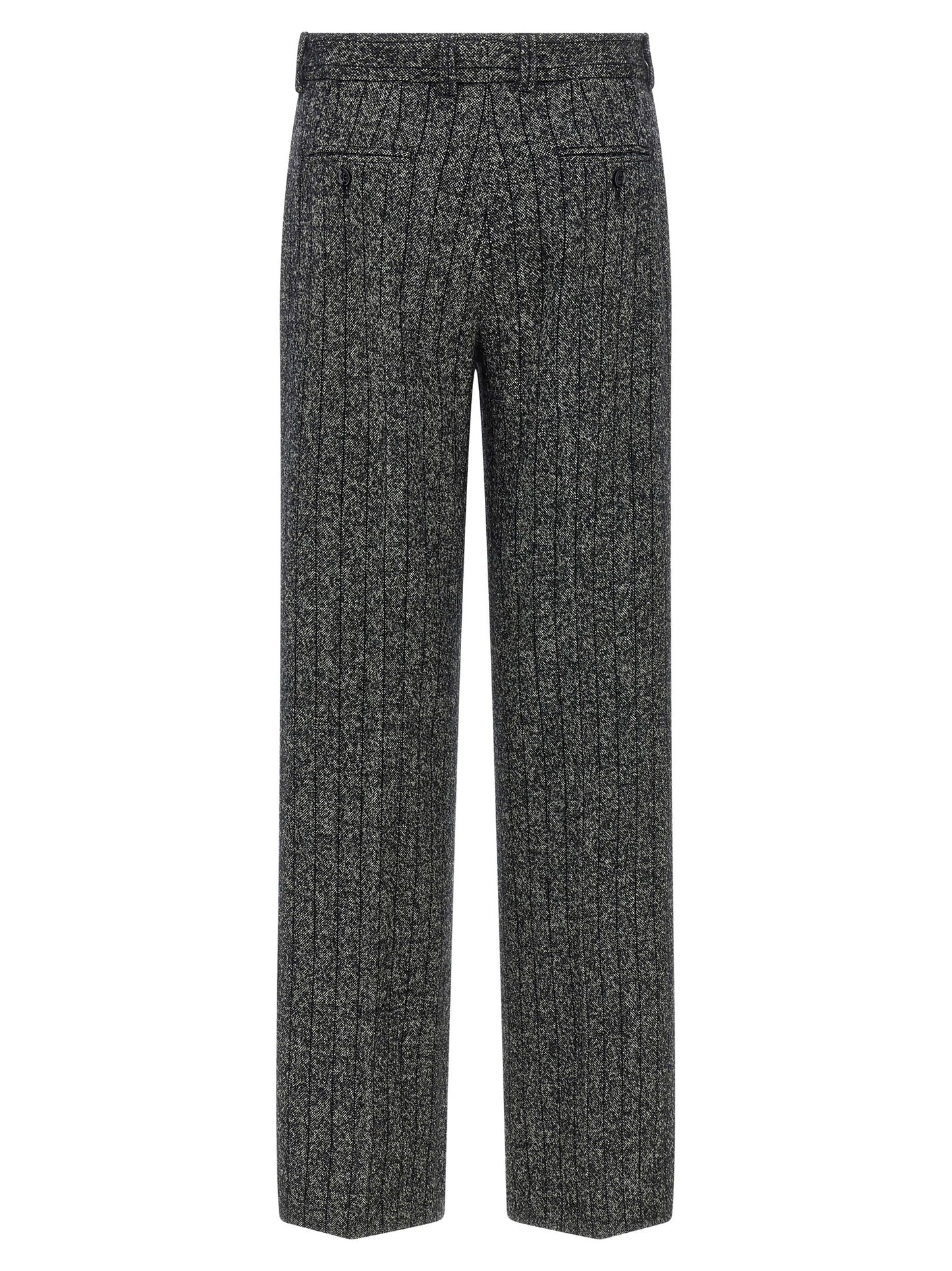 Dolce & Gabbana Bicolor Virgin Wool Casual Pants