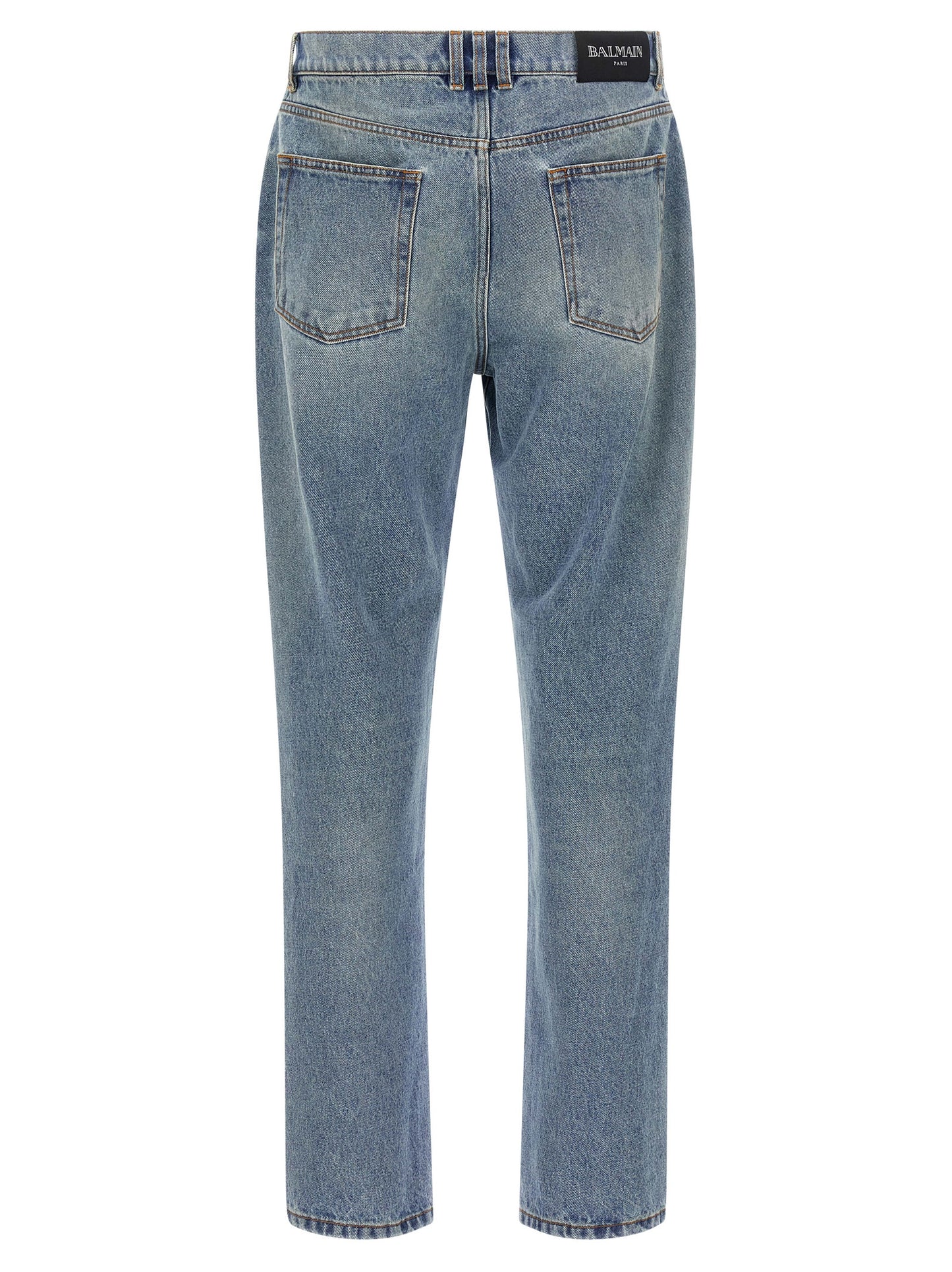 Balmain Blue Cotton Jeans Denim