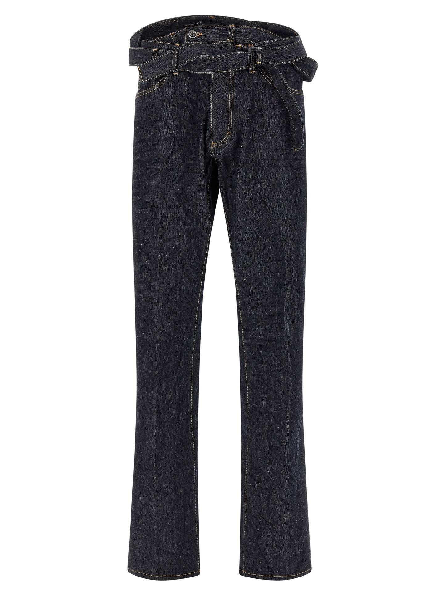 Dsquared² Blue Cotton Straight-Leg Jeans
