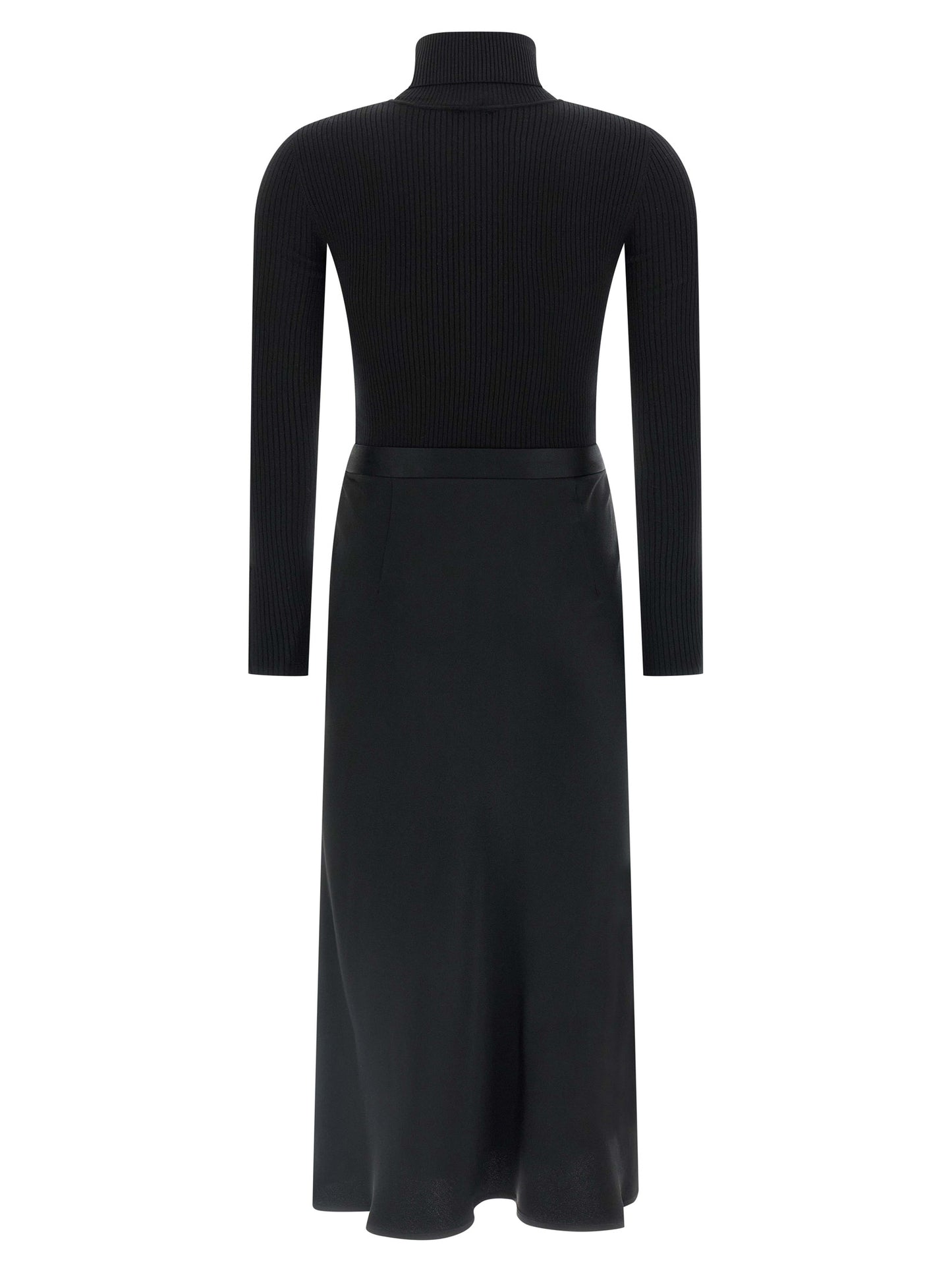 Elisabetta Franchi Black Lycra Midi Dress