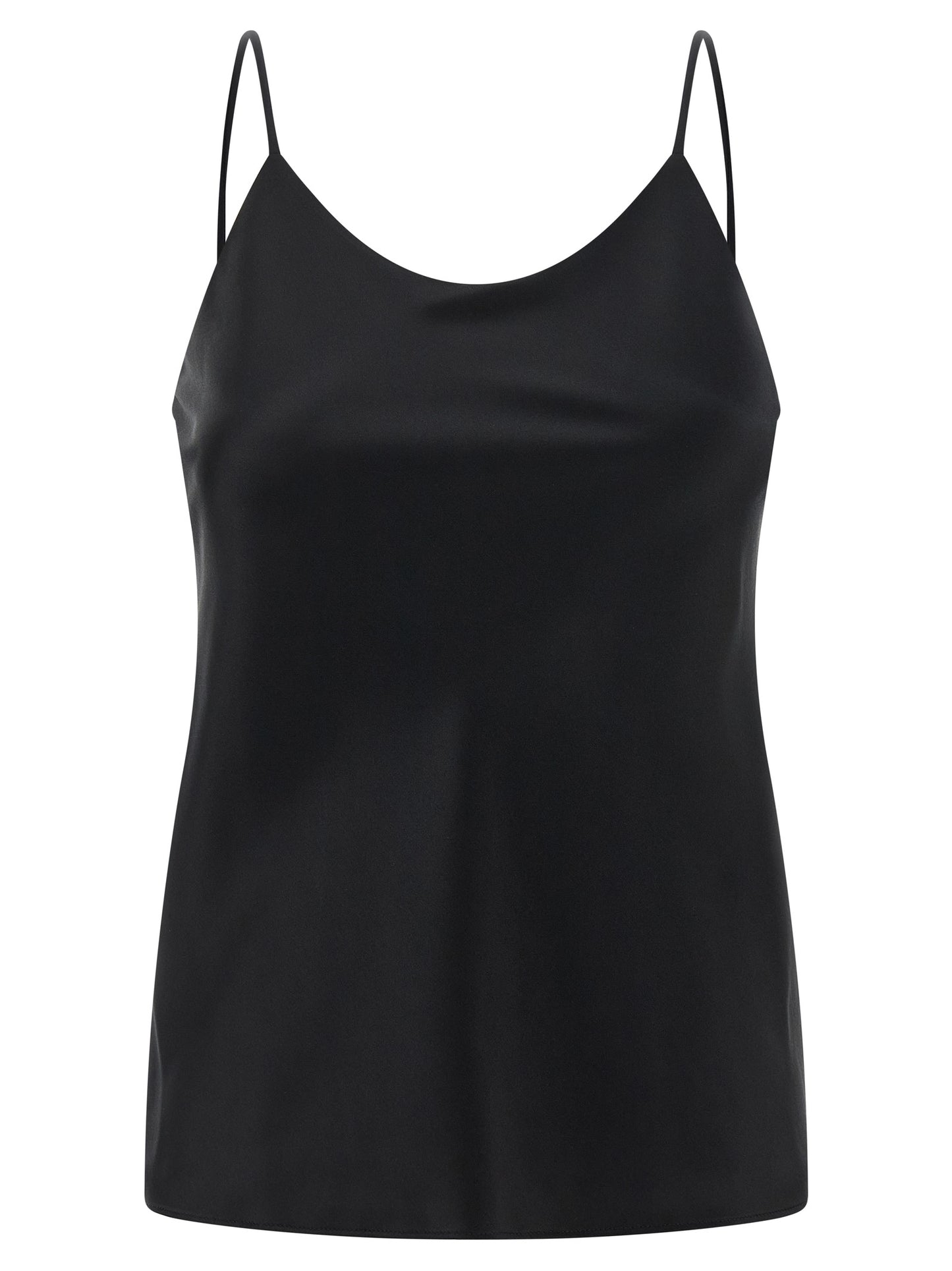 Max Mara Black Silk Tank Tops