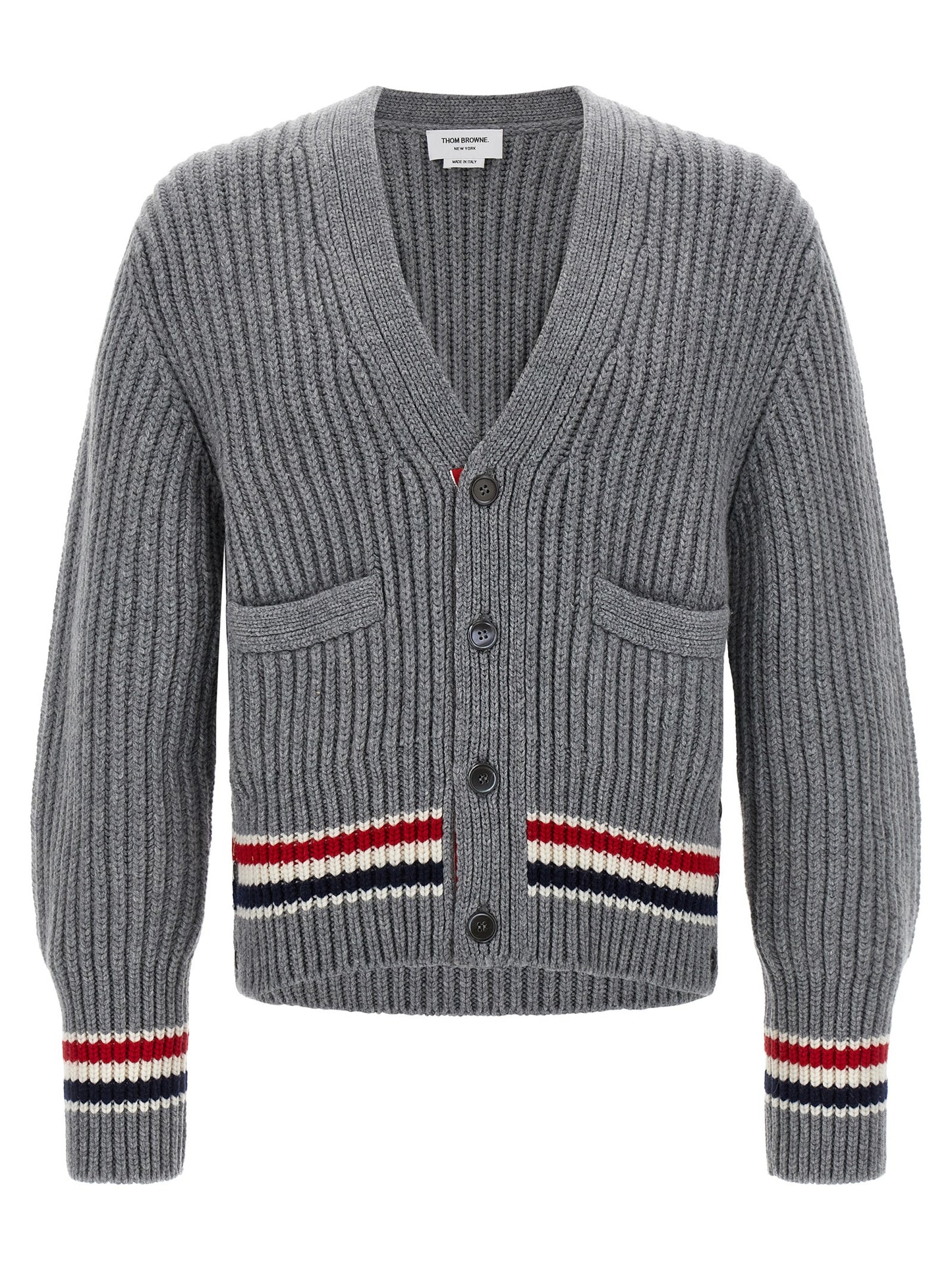 Thom Browne Gray Cashmere Cardigan