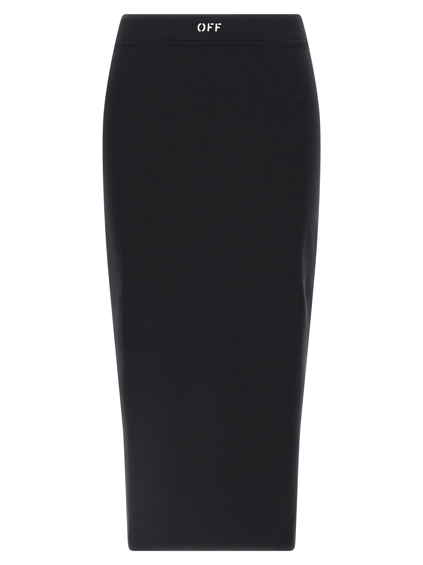 Off-White Black Polyamide Midi Skirt
