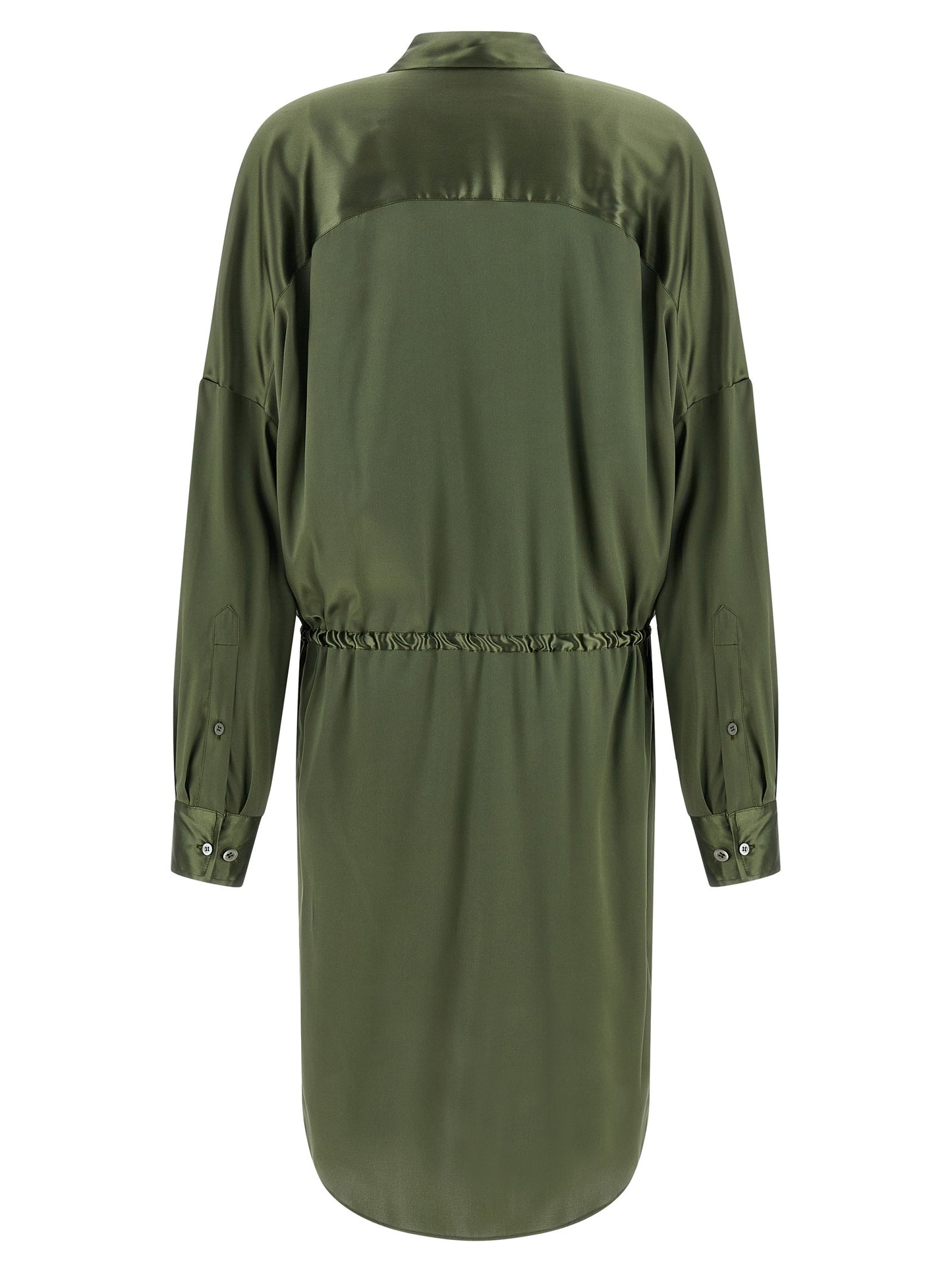 Dries Van Noten Bicolor Silk Midi Dress