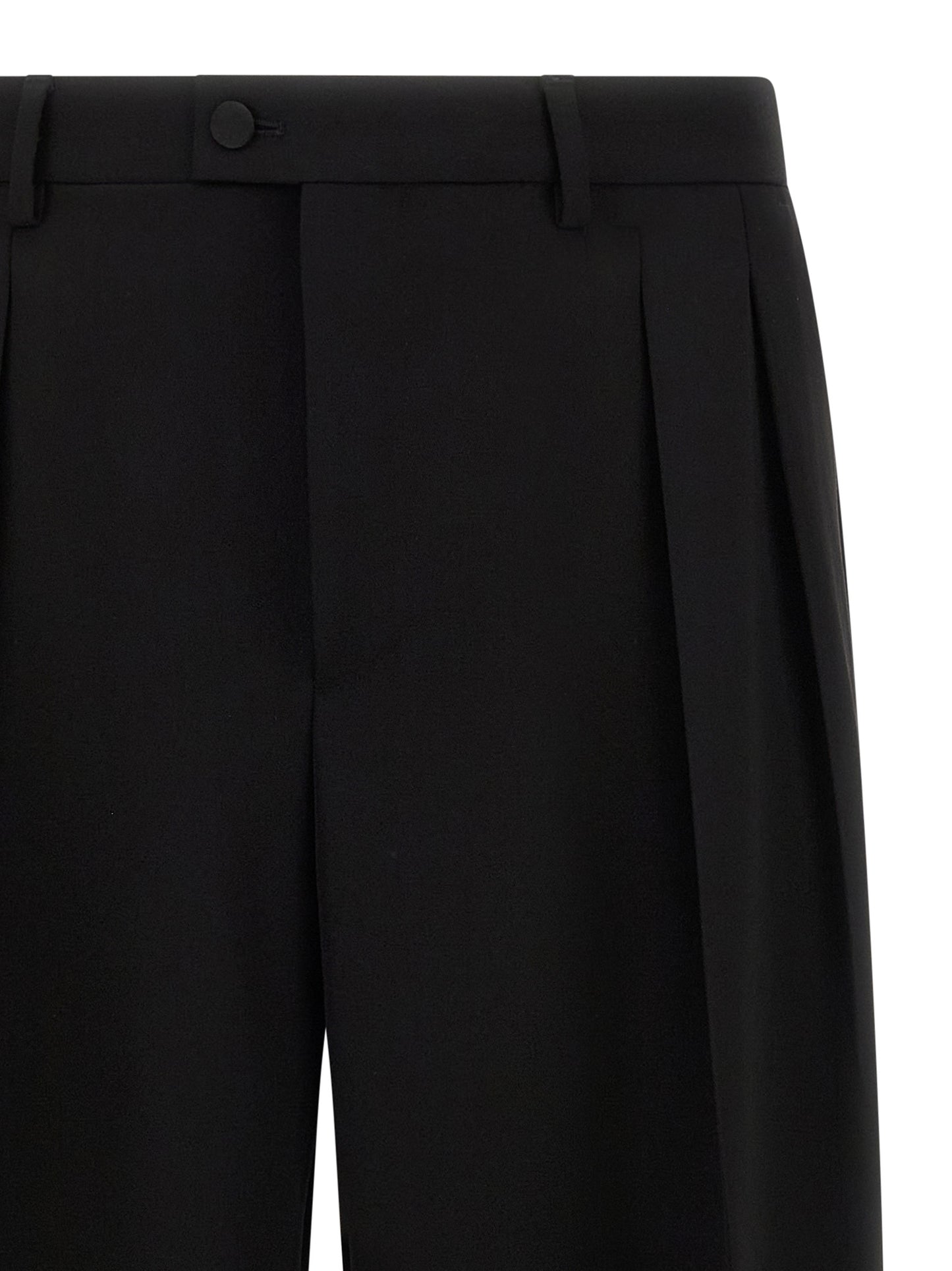 Dolce & Gabbana Black Virgin Wool Dress Pants