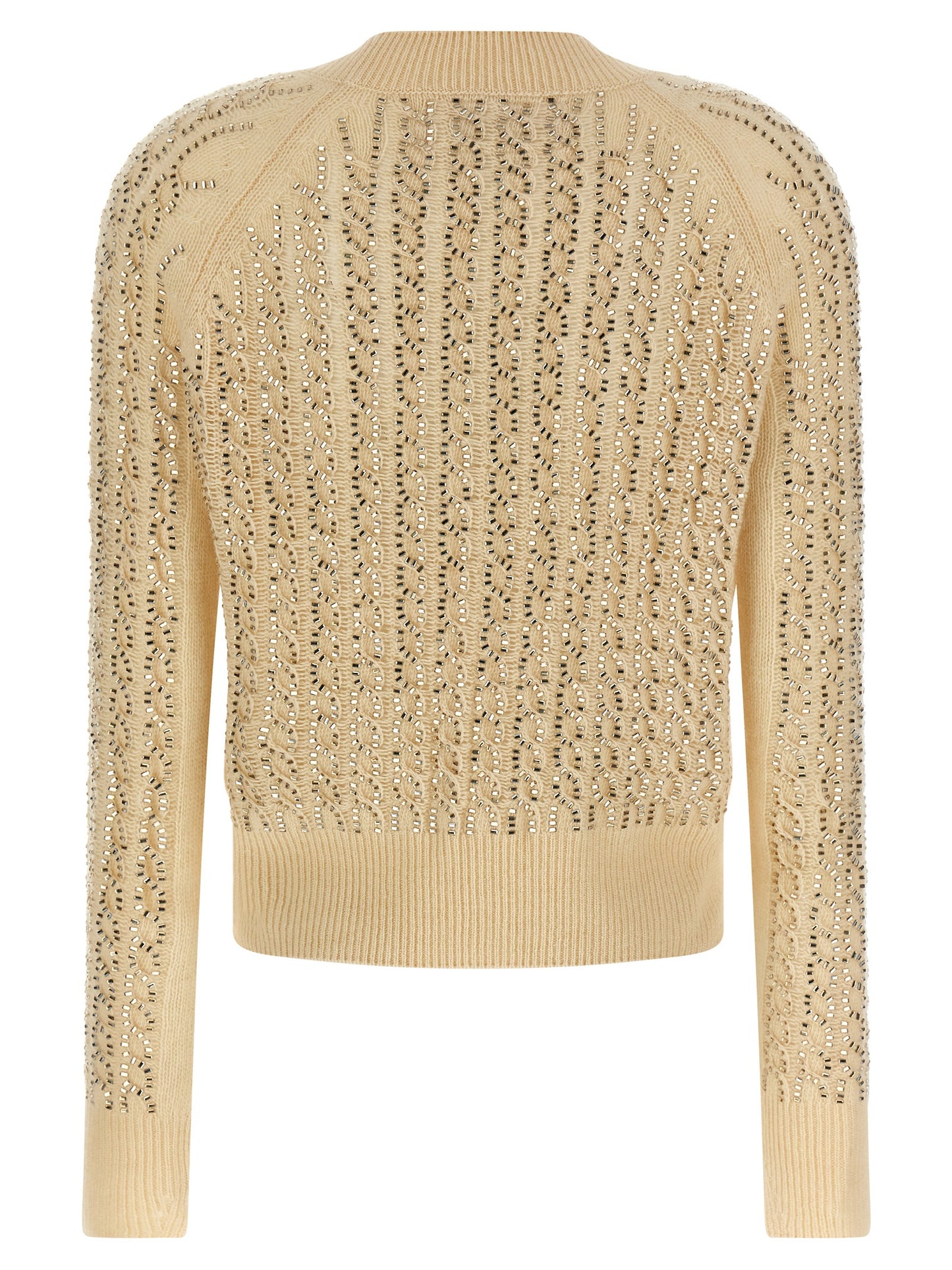 Ermanno Scervino Beige Virgin Wool Cardigan