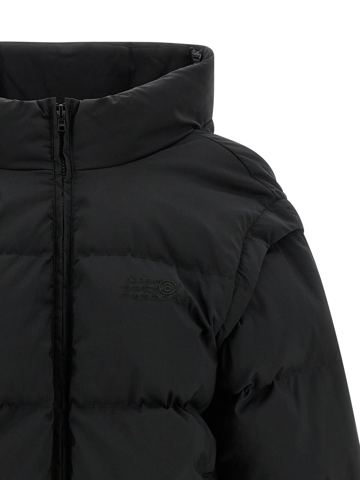 MM6 Maison Margiela Black Polyester Full-Length Jacket