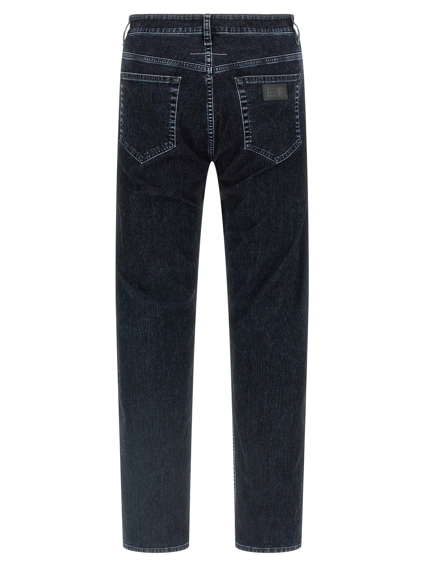 MM6 Maison Margiela Black Cotton Straight-Leg Jeans