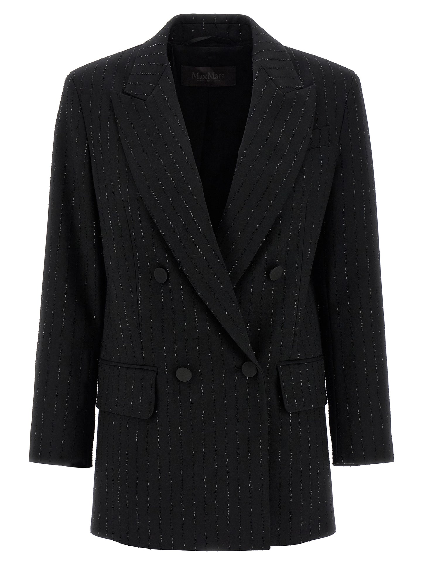 Max Mara Black Virgin Wool Blazer