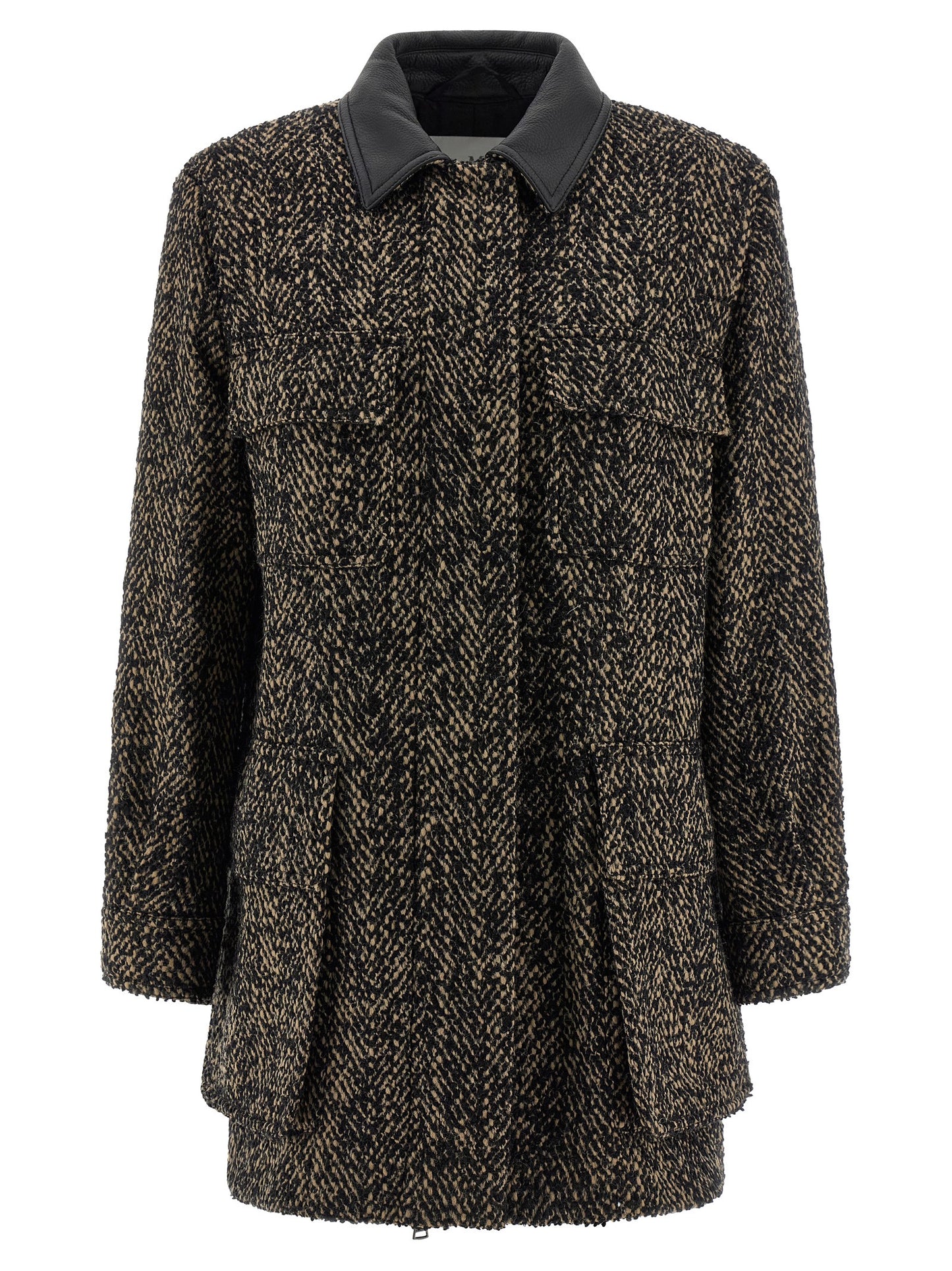 Max Mara Multicolor Virgin Wool Shell Jacket