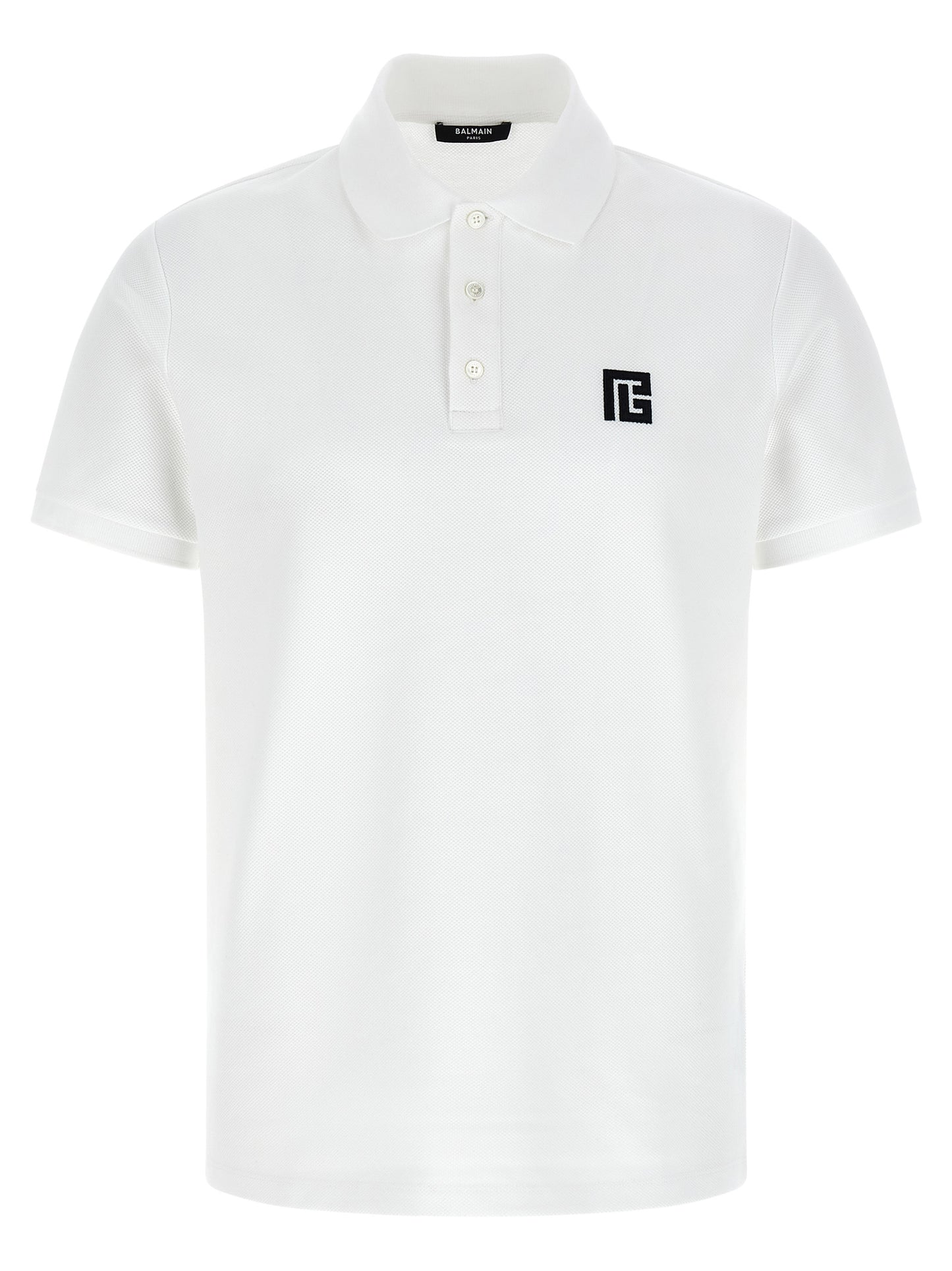 Balmain Bicolor Cotton Polo Shirt