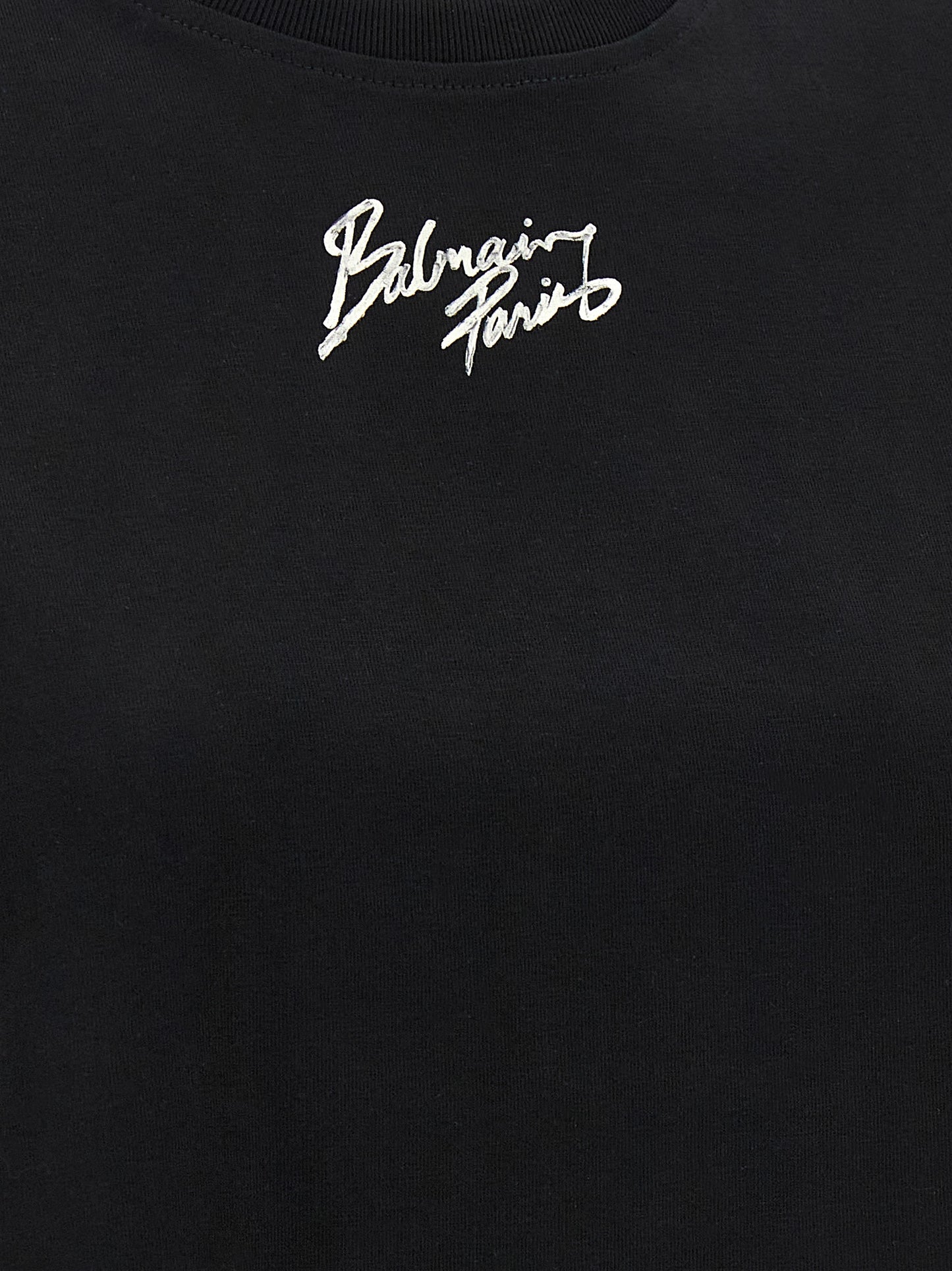 Balmain Black Cotton T-Shirt