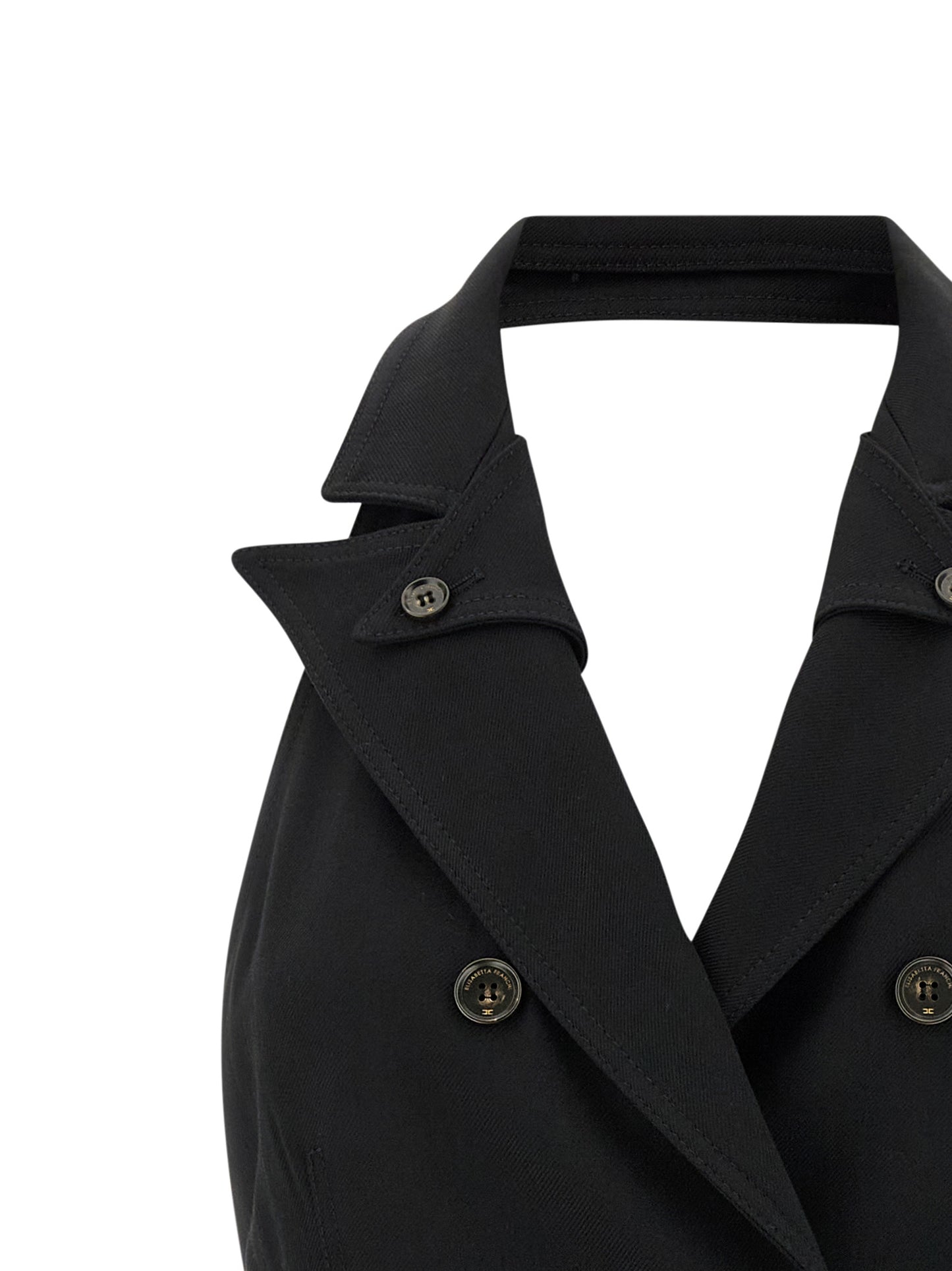Elisabetta Franchi Black Viscose Short Dress
