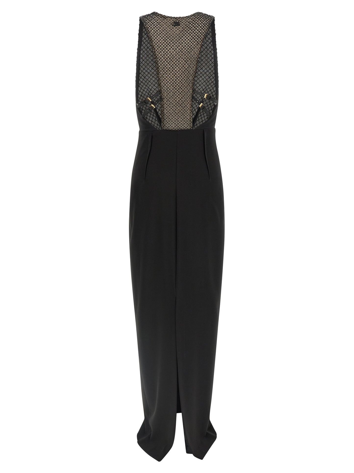 Elisabetta Franchi Black Polyester Long Dress
