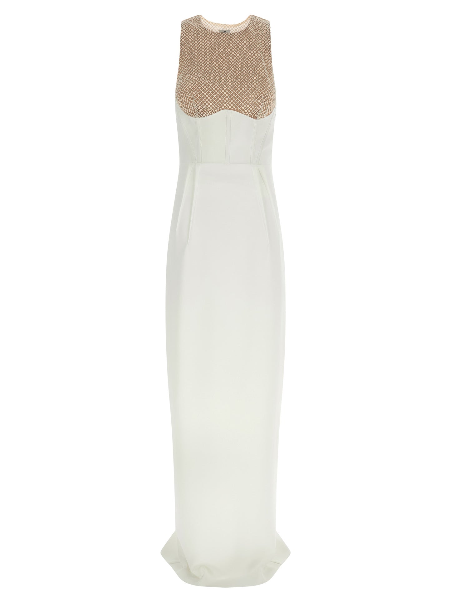 Elisabetta Franchi White Polyester Long Dress