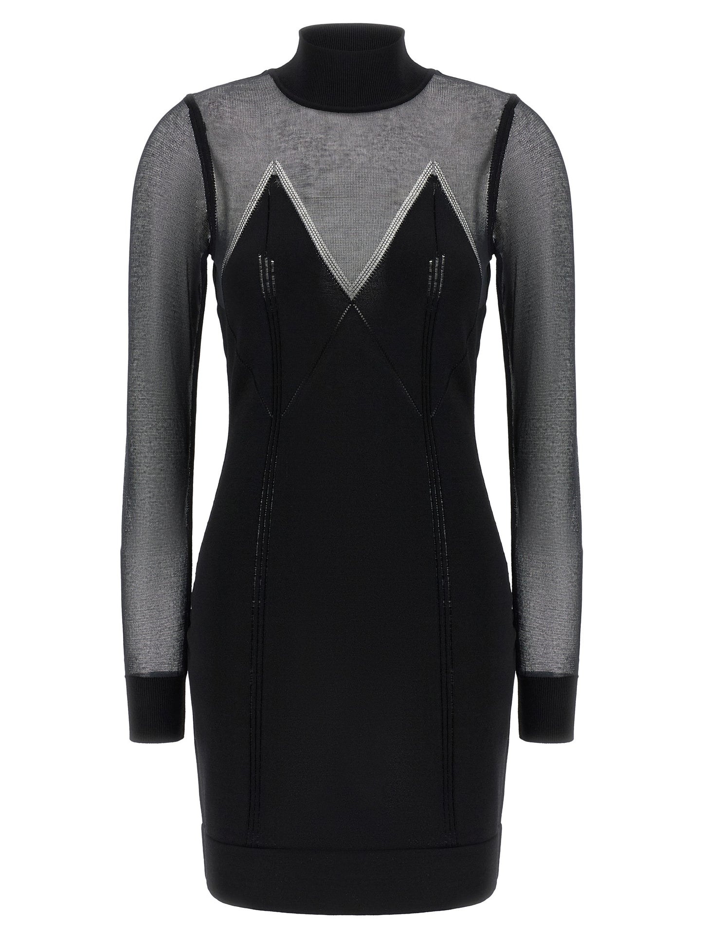 Elisabetta Franchi Black Viscose Short Dress