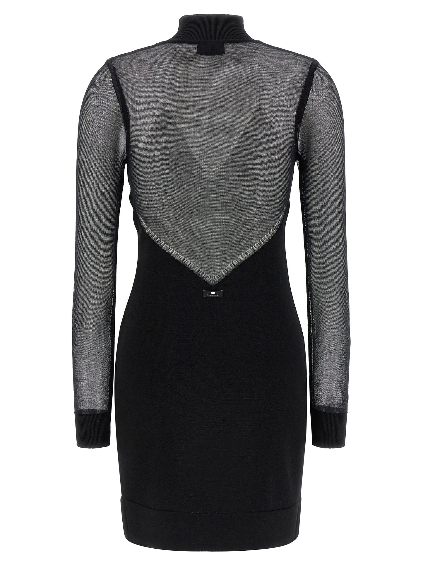 Elisabetta Franchi Black Viscose Short Dress