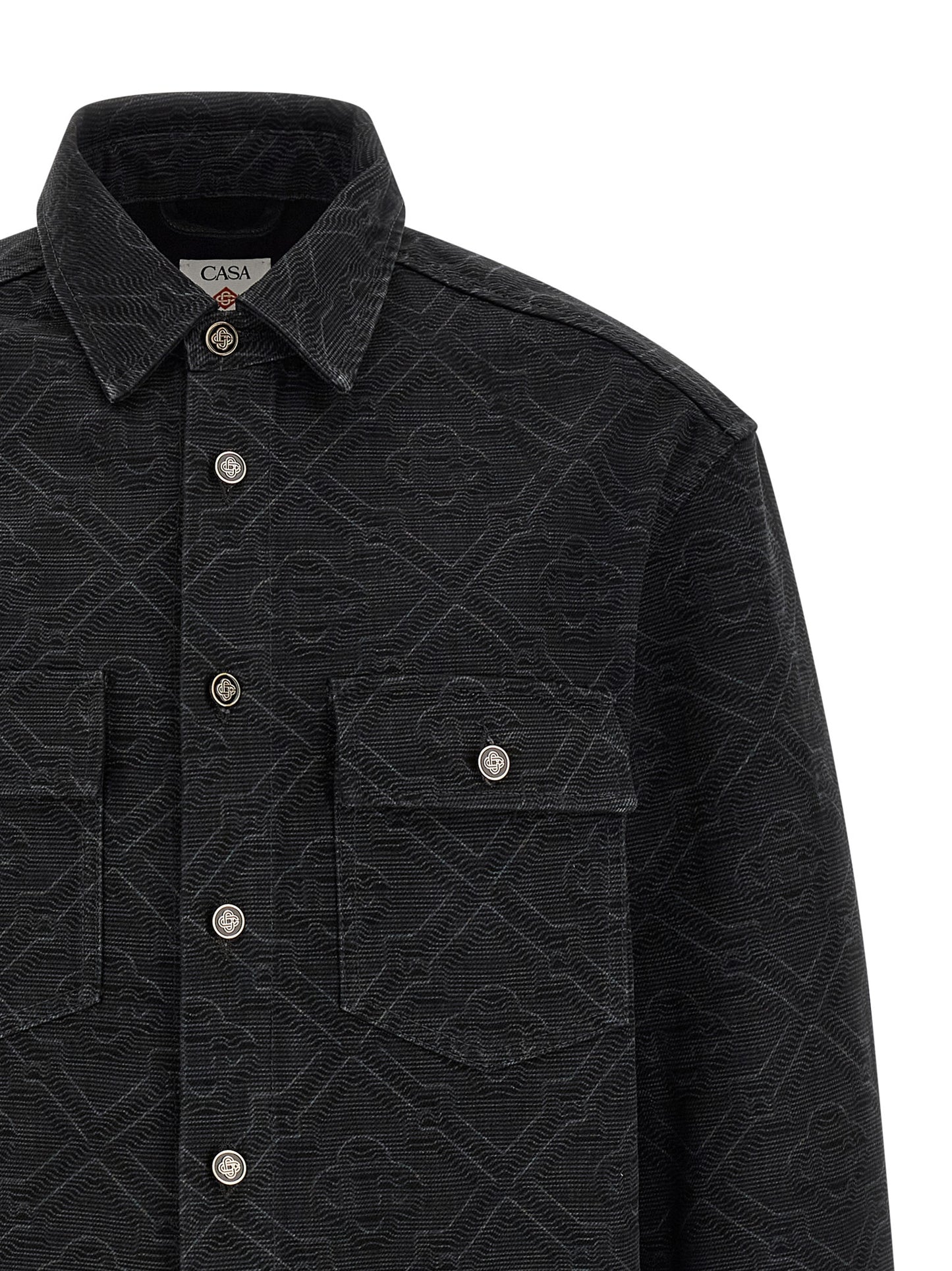 Casablanca Black Cotton Blouse