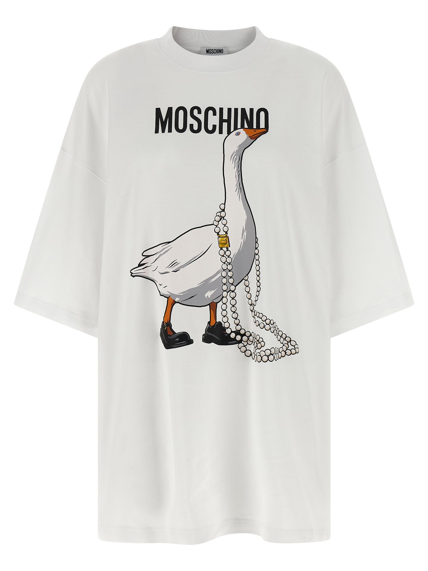 Moschino White Cotton Short Dress