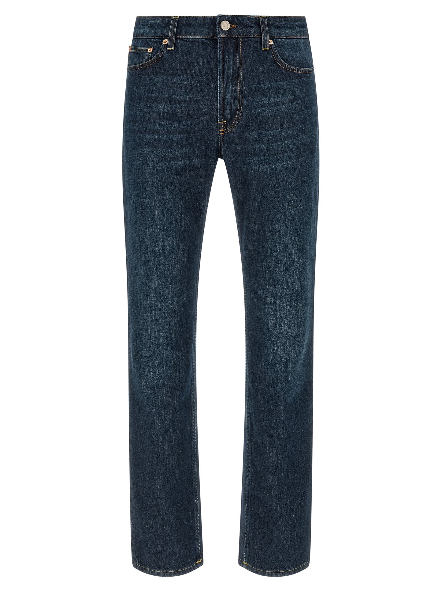 Department 5 Blue Cotton Straight-Leg Jeans