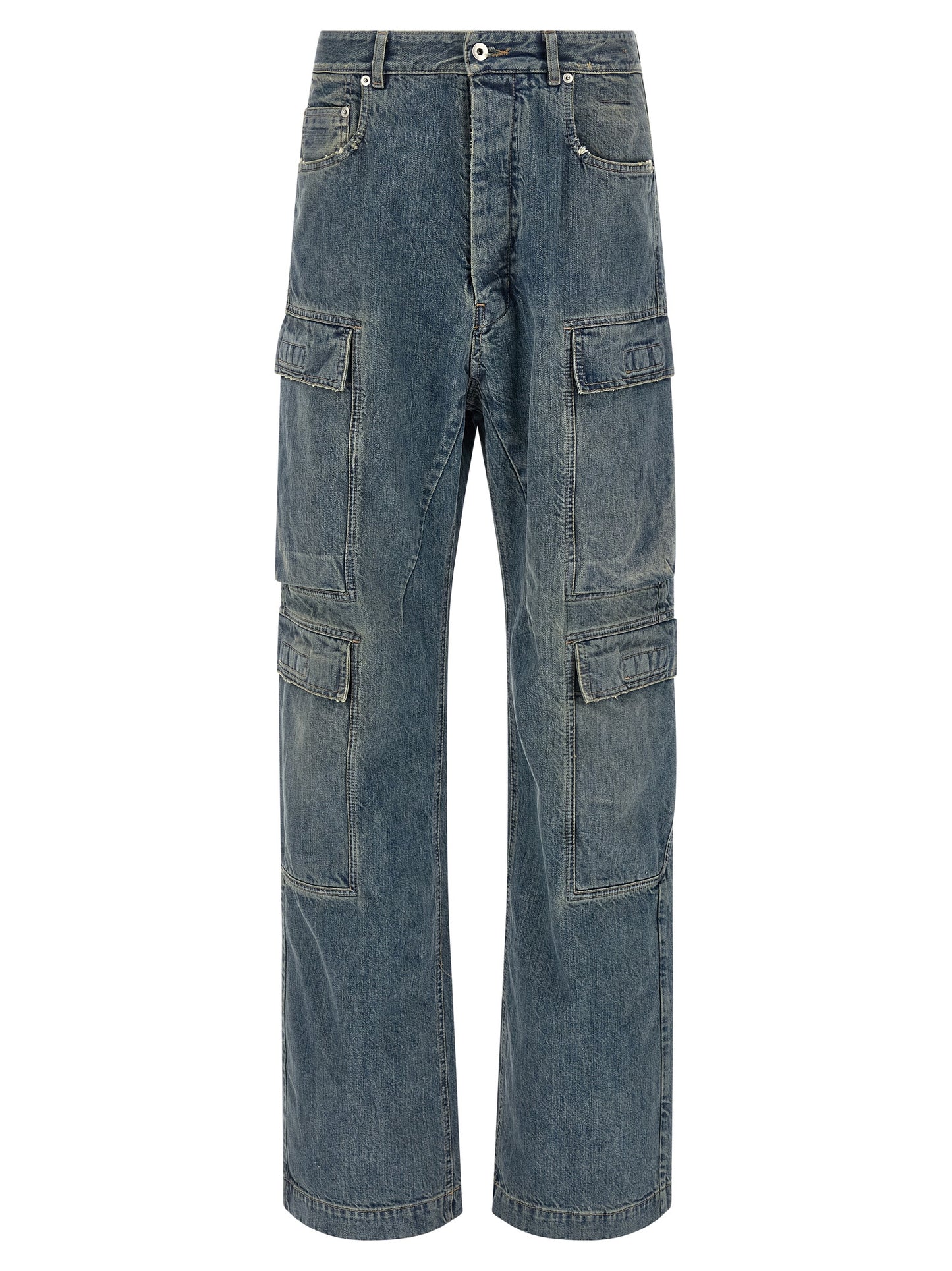 DRKSHDW Blue Cotton Cargo Pants