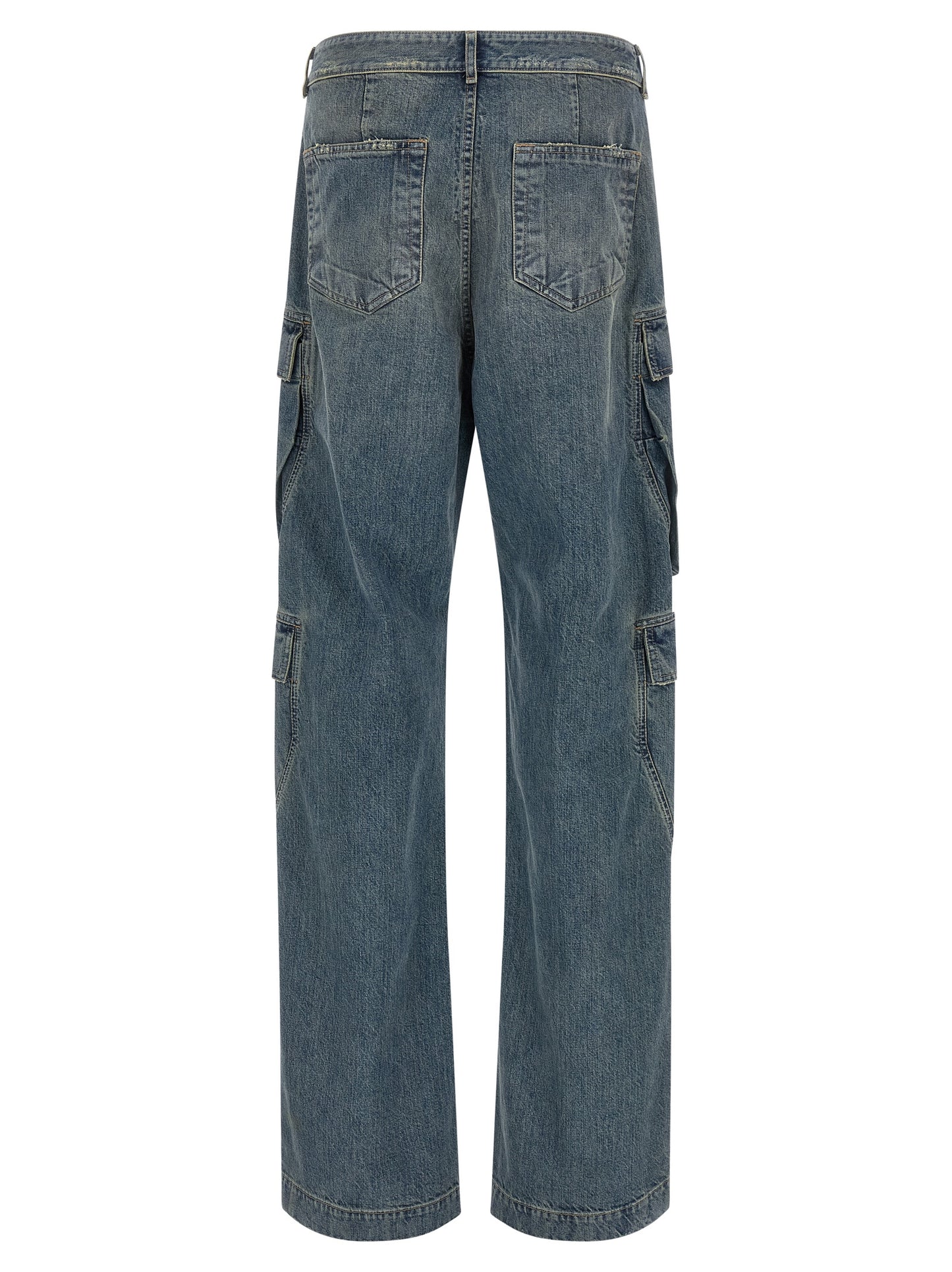 DRKSHDW Blue Cotton Cargo Pants