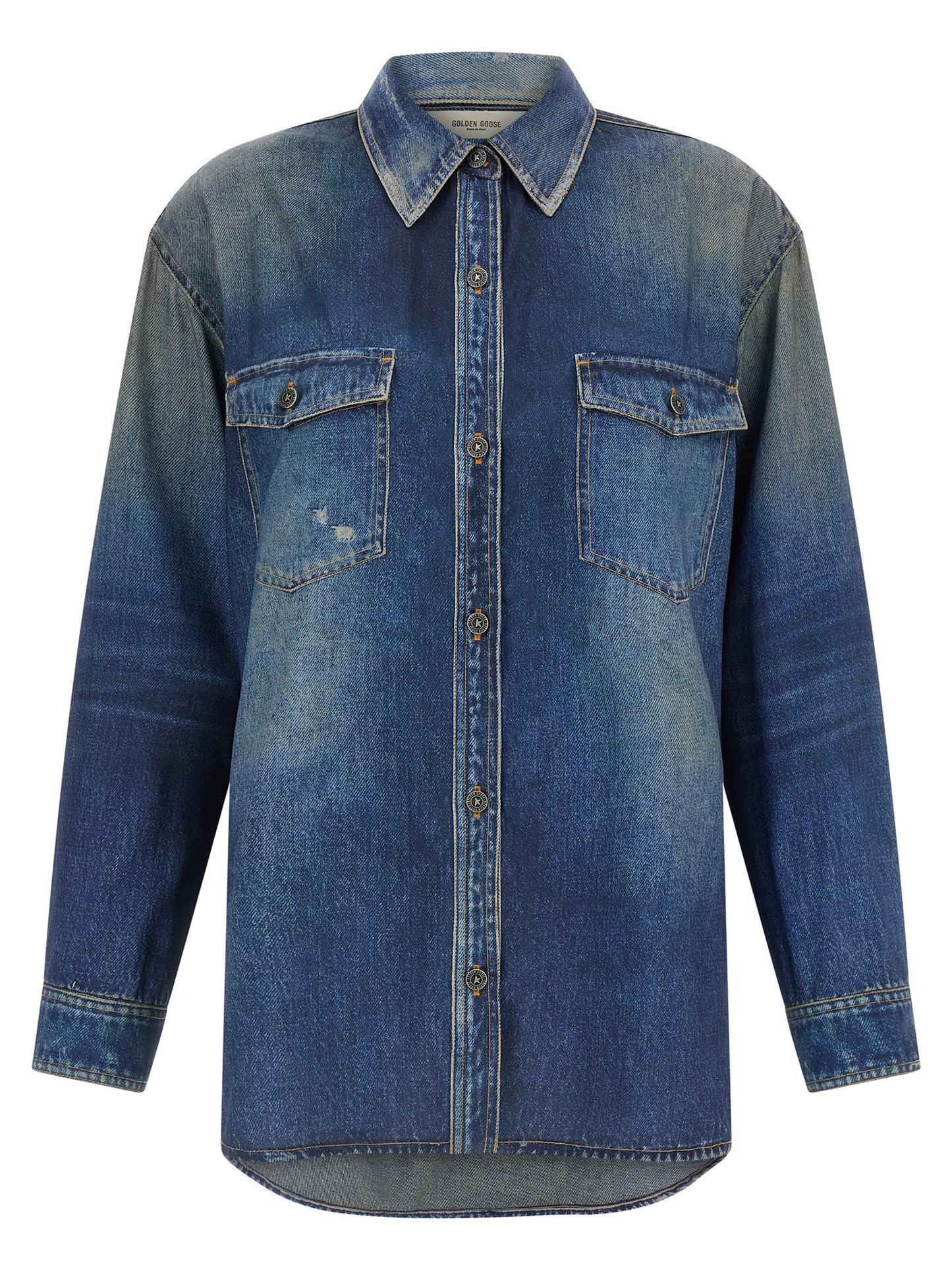 Golden Goose Blue Polyester Blouse