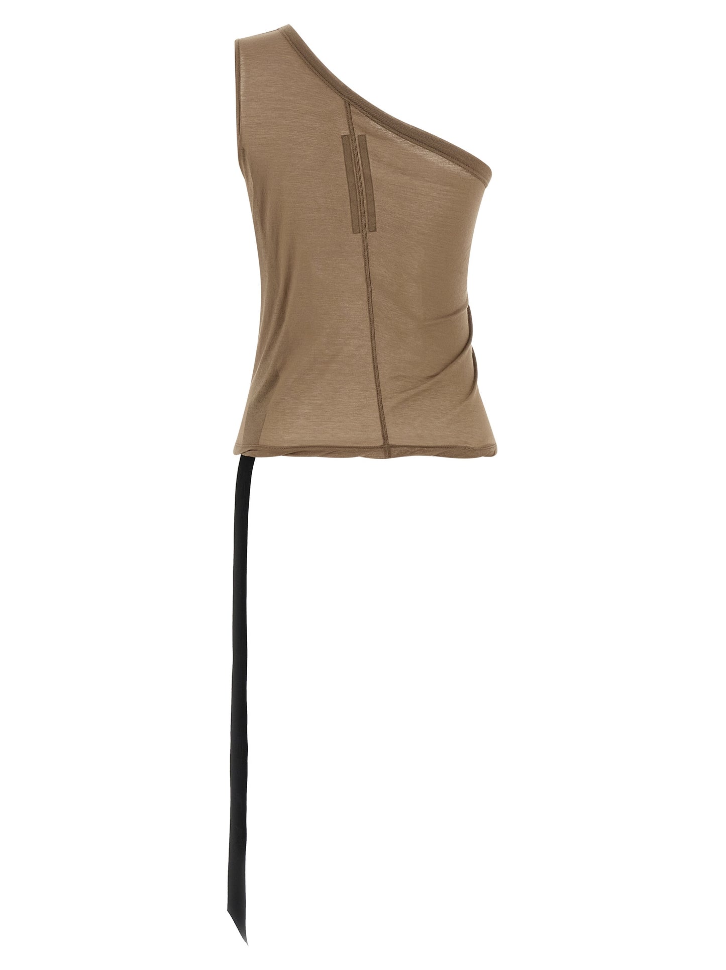 DRKSHDW Beige Cotton Sleeveles T-Shirt