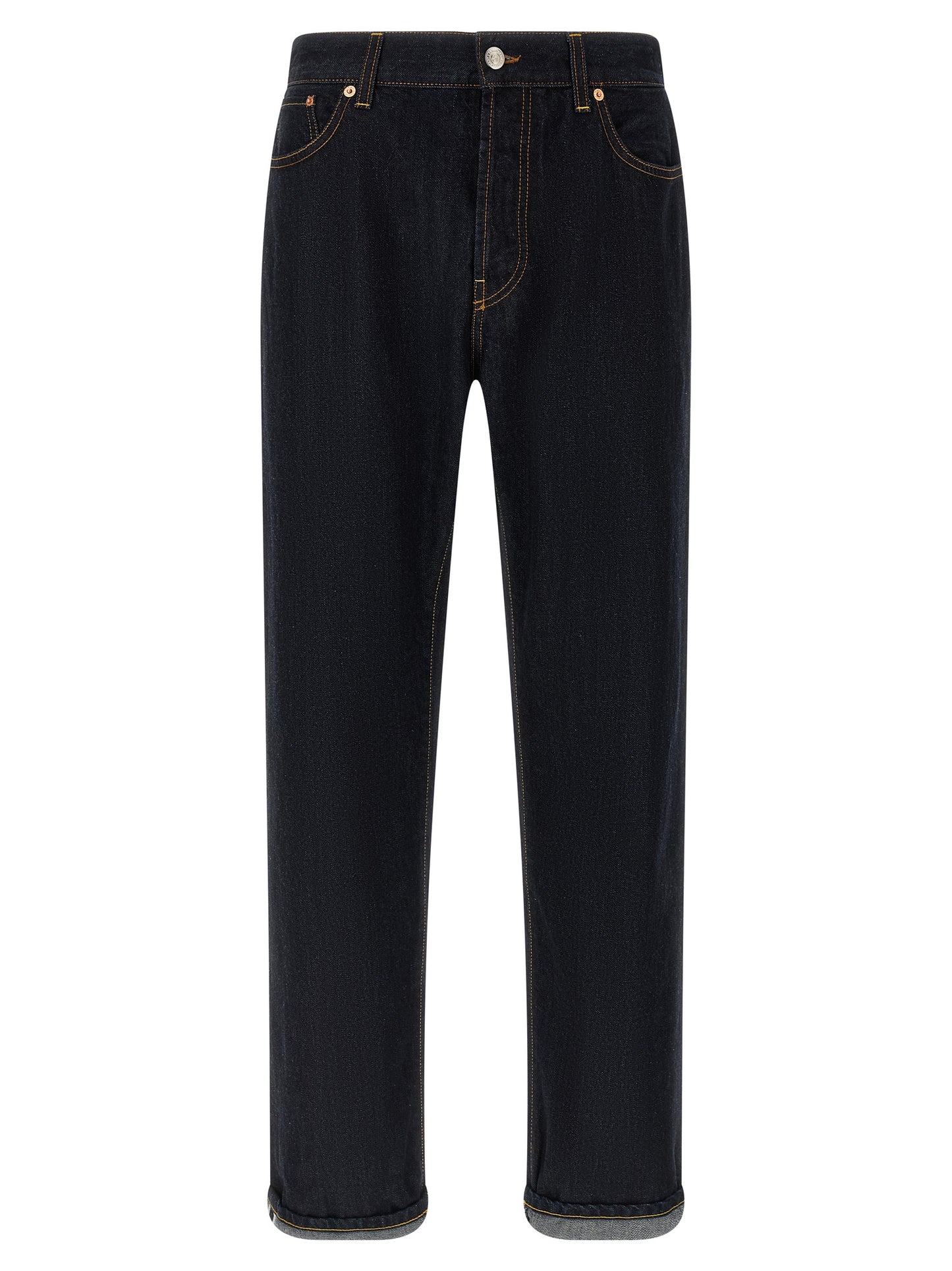 Department 5 Blue Cotton Straight-Leg Jeans