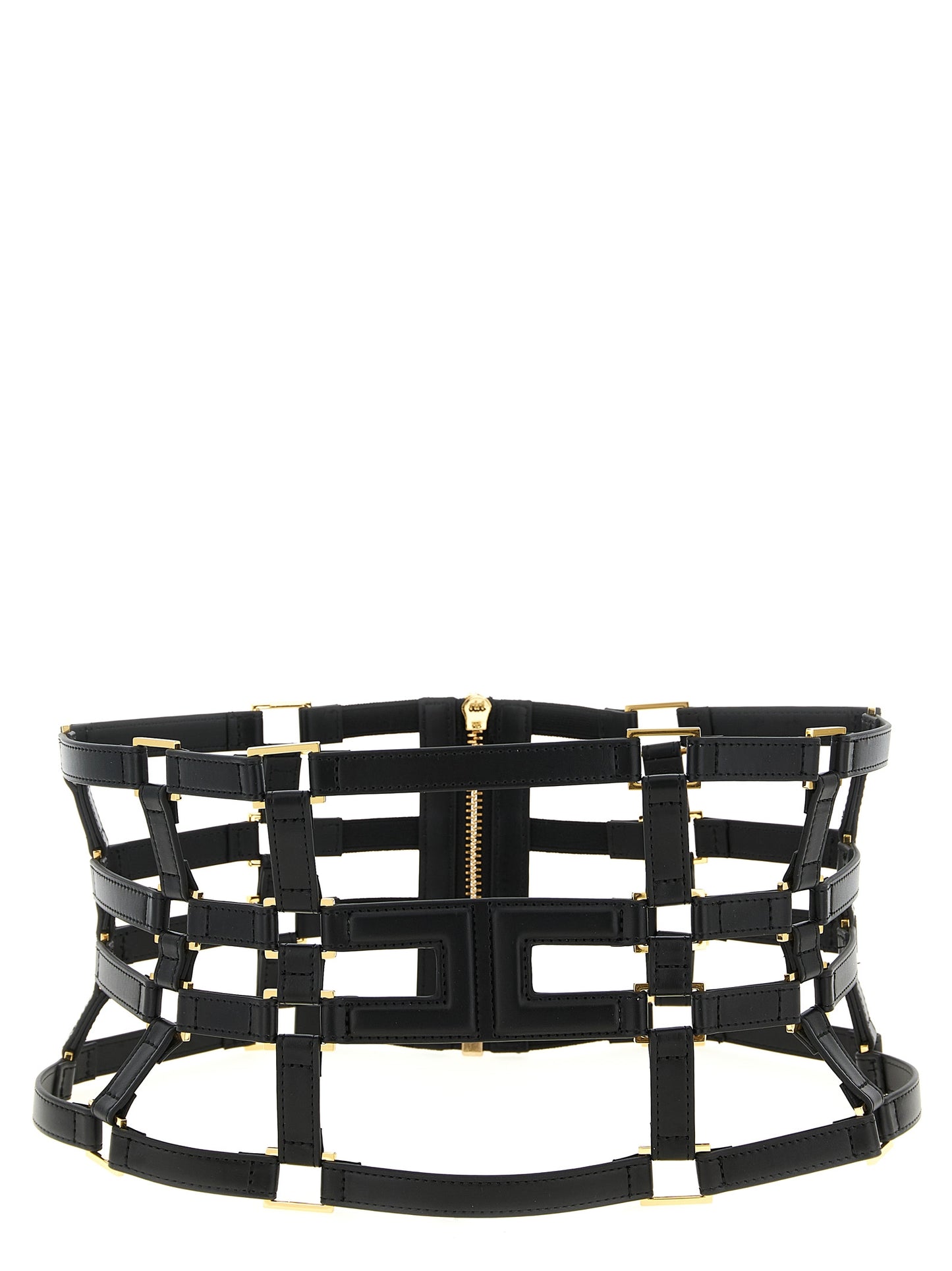 Elisabetta Franchi Black Polyethylene High-Waist Belt