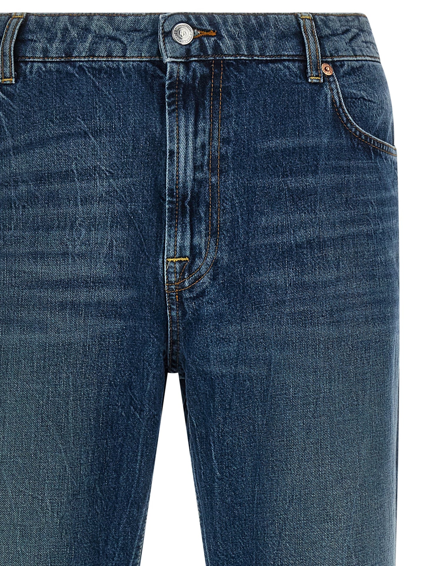 Department 5 Blue Cotton Straight-Leg Jeans