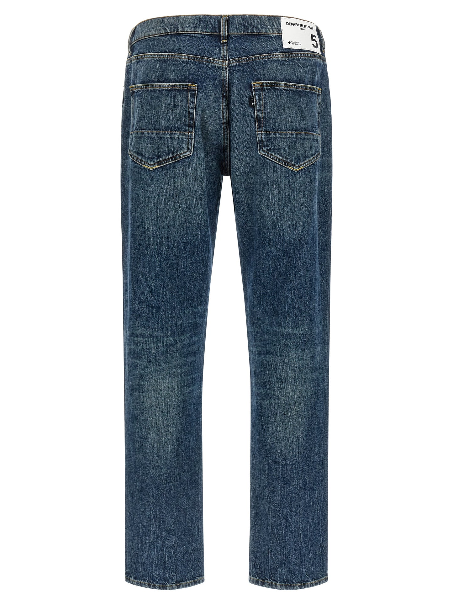Department 5 Blue Cotton Straight-Leg Jeans