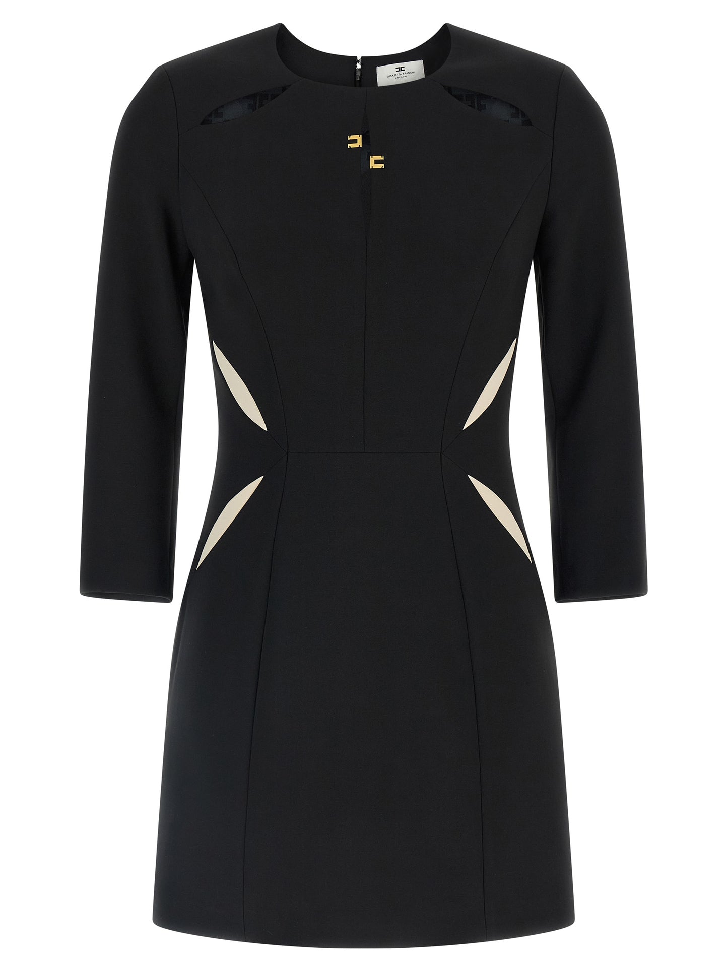 Elisabetta Franchi Bicolor Polyester Short Dress
