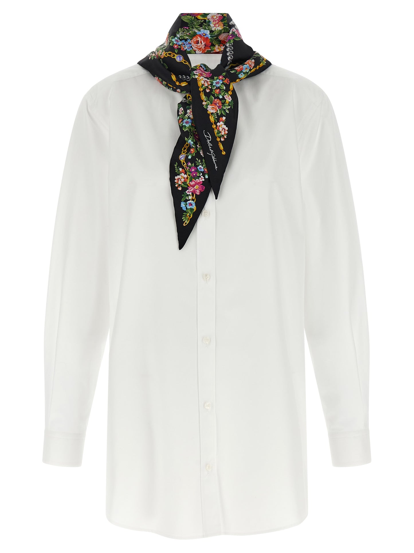 Dolce & Gabbana White Cotton Blouse