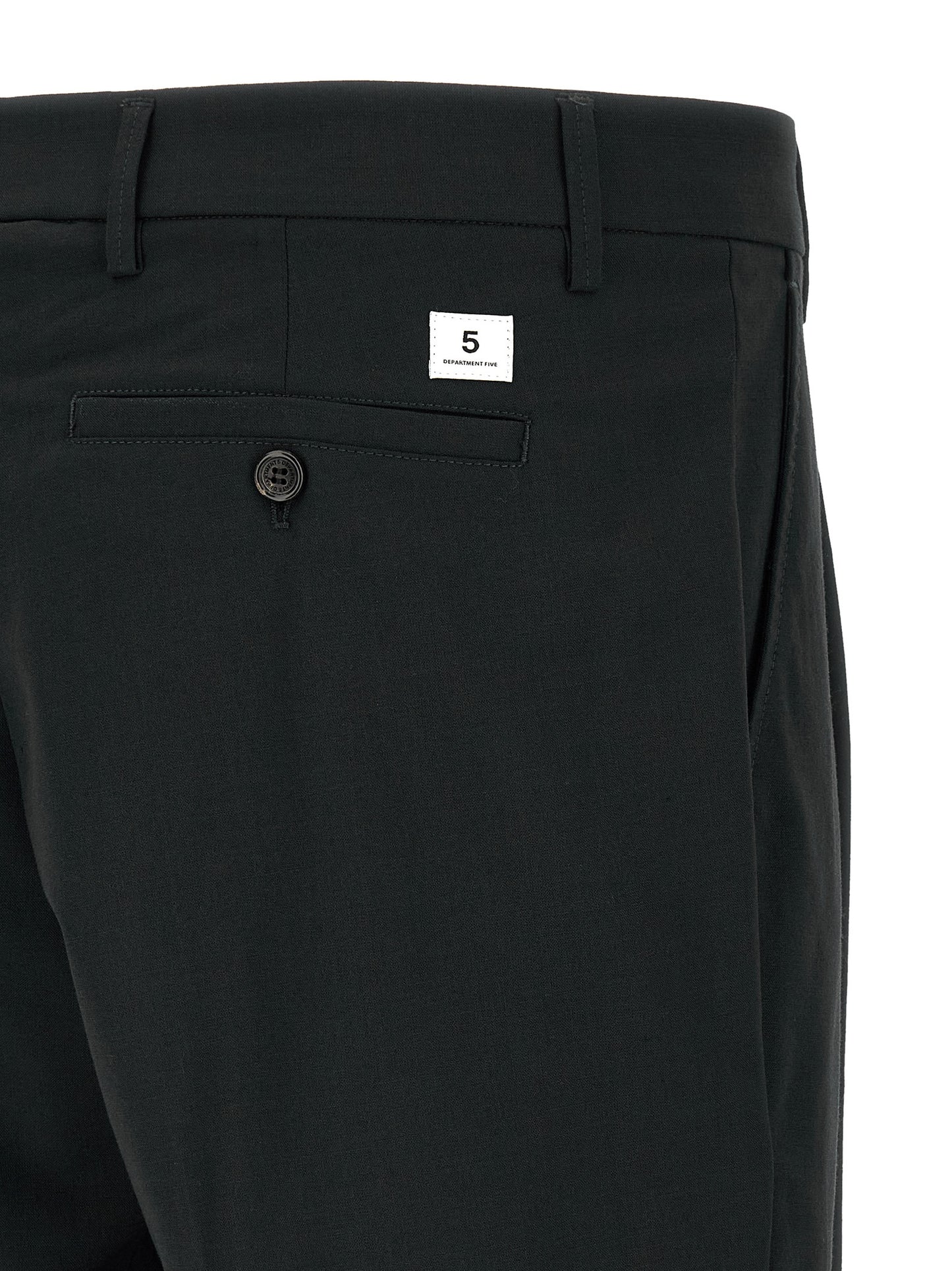 Department 5 Black Polyester Casual Pants