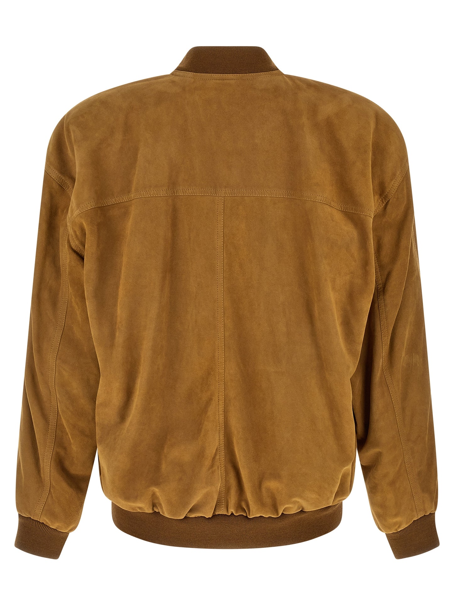 Saint Laurent Brown Lamb Leather Leather Jacket