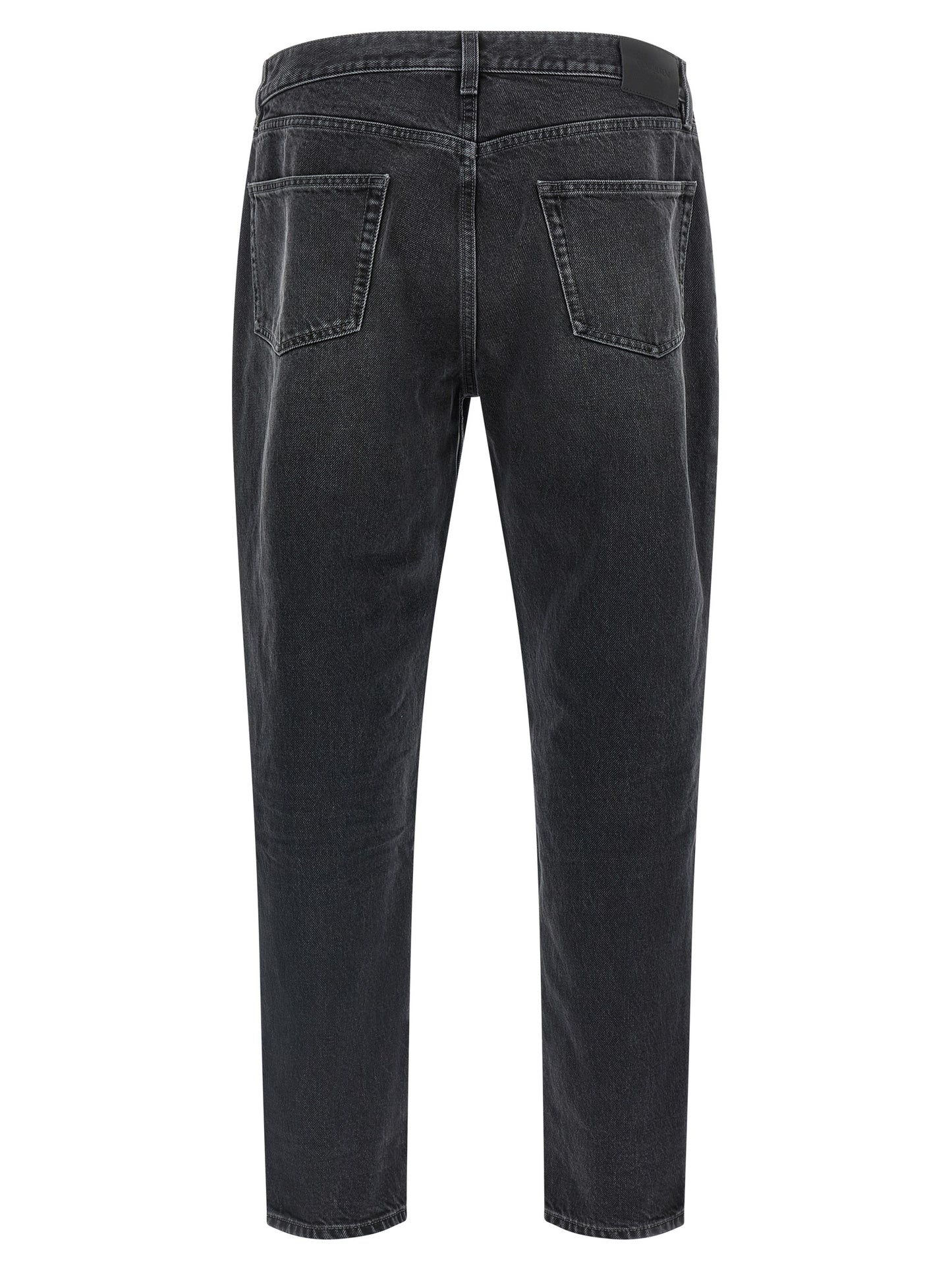 Saint Laurent Black Cotton Straight-Leg Jeans