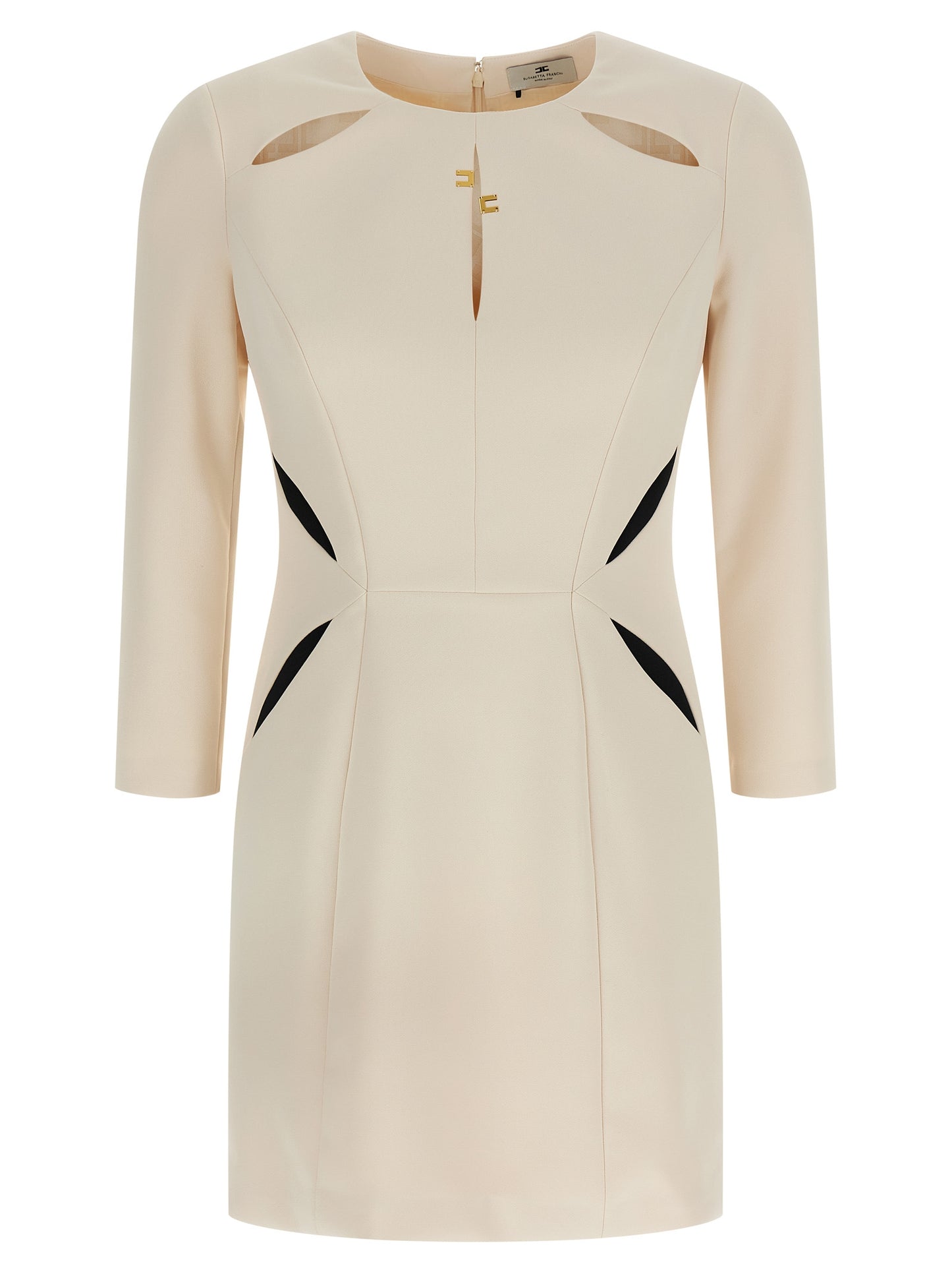 Elisabetta Franchi Bicolor Polyester Short Dress