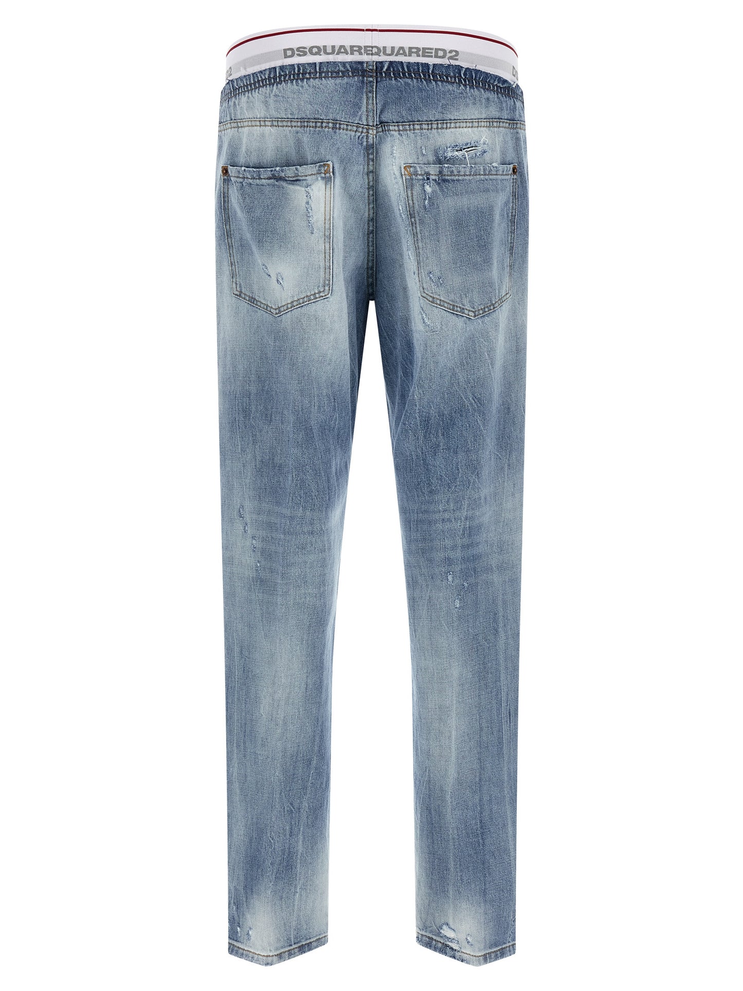 Dsquared² Blue Cotton Relaxed Fit Jeans