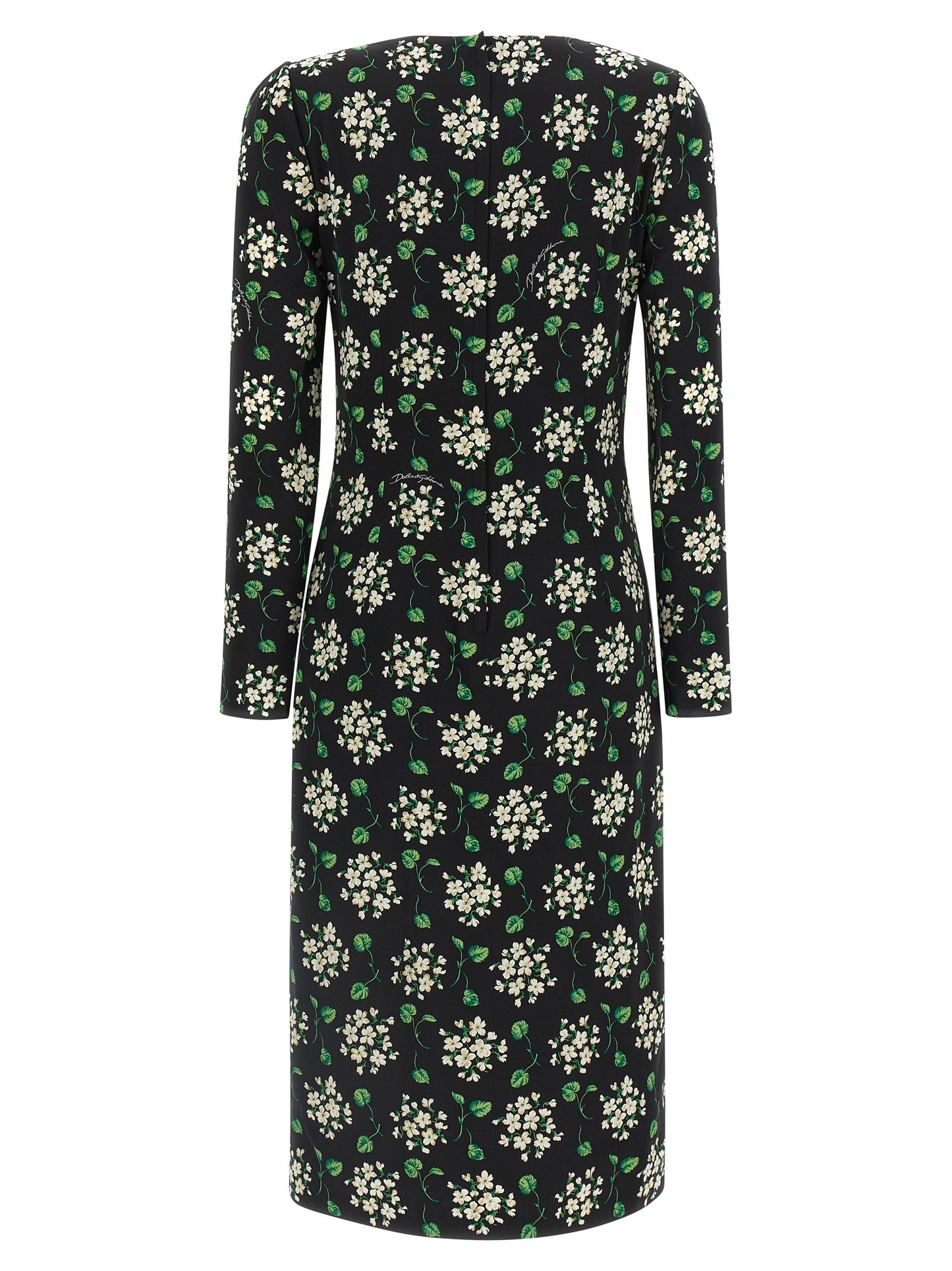 Dolce & Gabbana Black Synthetic Midi Dress